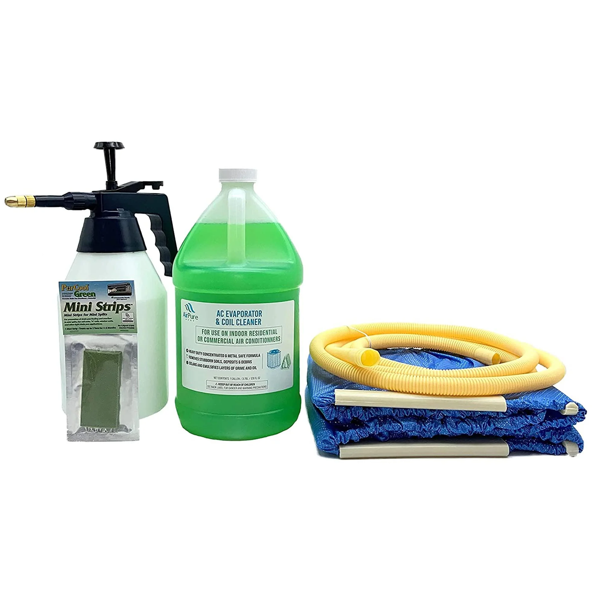 Complete Mini Split Cleaning Kit Featuring Nu-Calgon Evap Pow'r C Coil Cleaner & CleanAir Odour Treatment Tab - For Units Up To 39 Inches Wide Modern