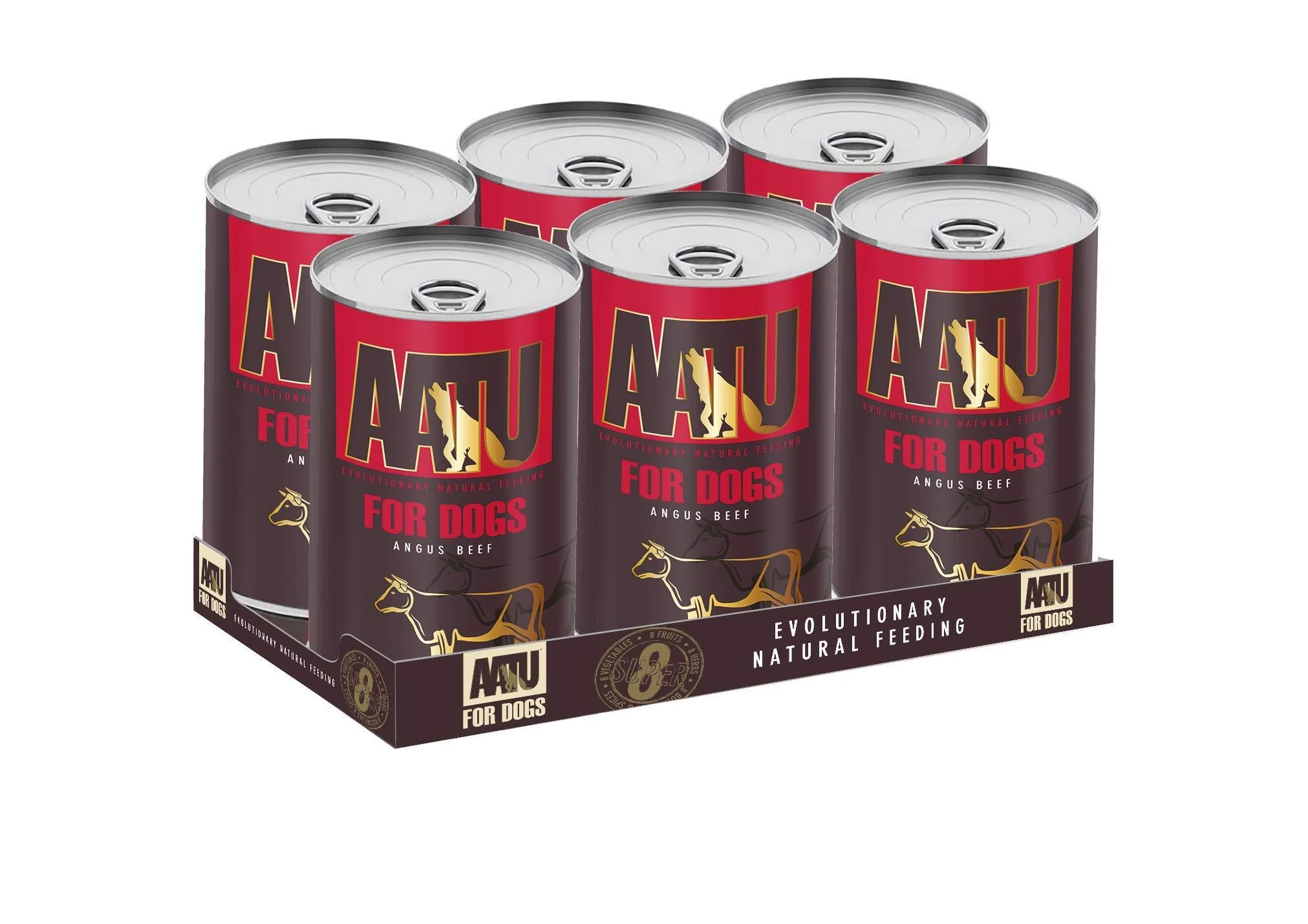 AATU Dog 90/10 Wet Dog Food - Angus Beef (6x400g)