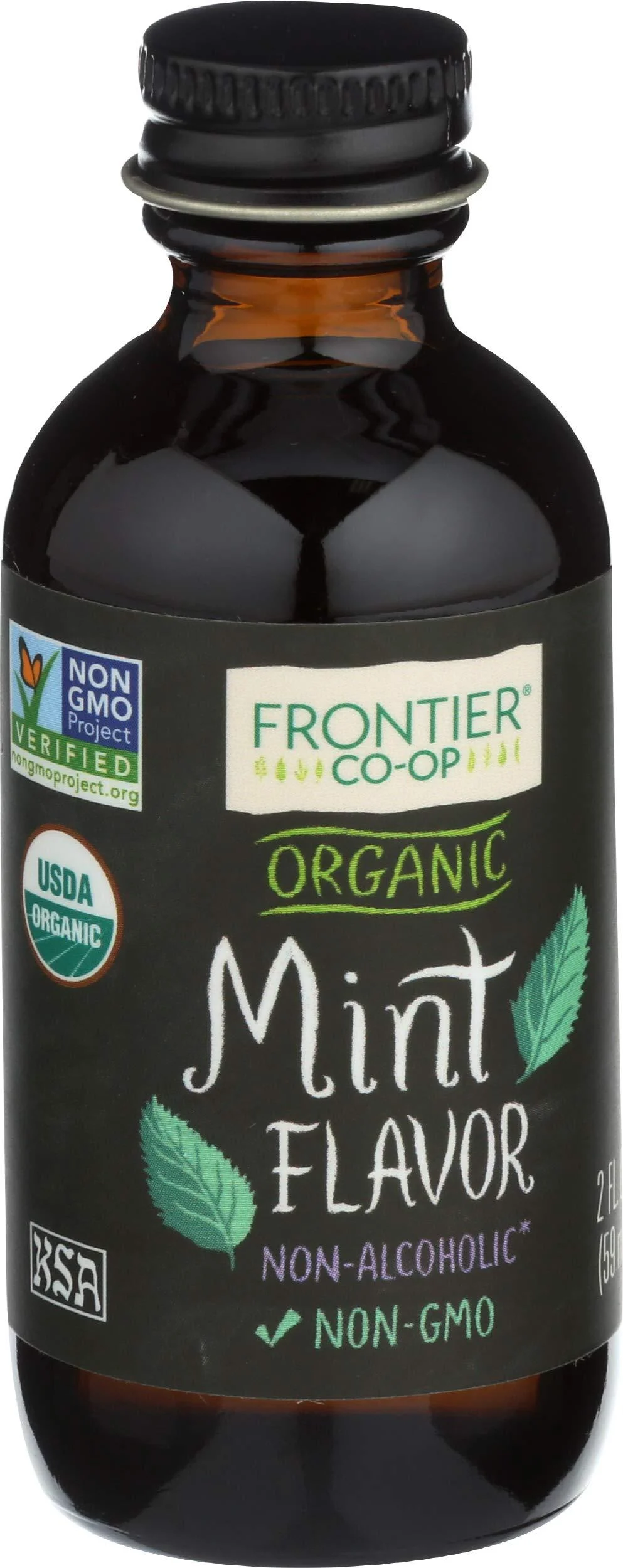 Frontier Co-op Organic Mint Flavor, 2 Ounce Bottle, Kosher 2 Fl Oz (Pack of 1)