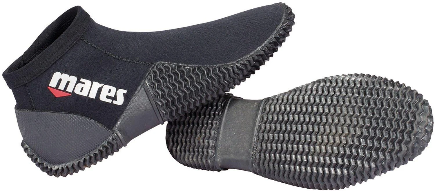 Mares 2mm Neoprene Warm Water Non-Slip Rubber Sole Boot Black Mares - 2mm Mens 10 / Womens 11