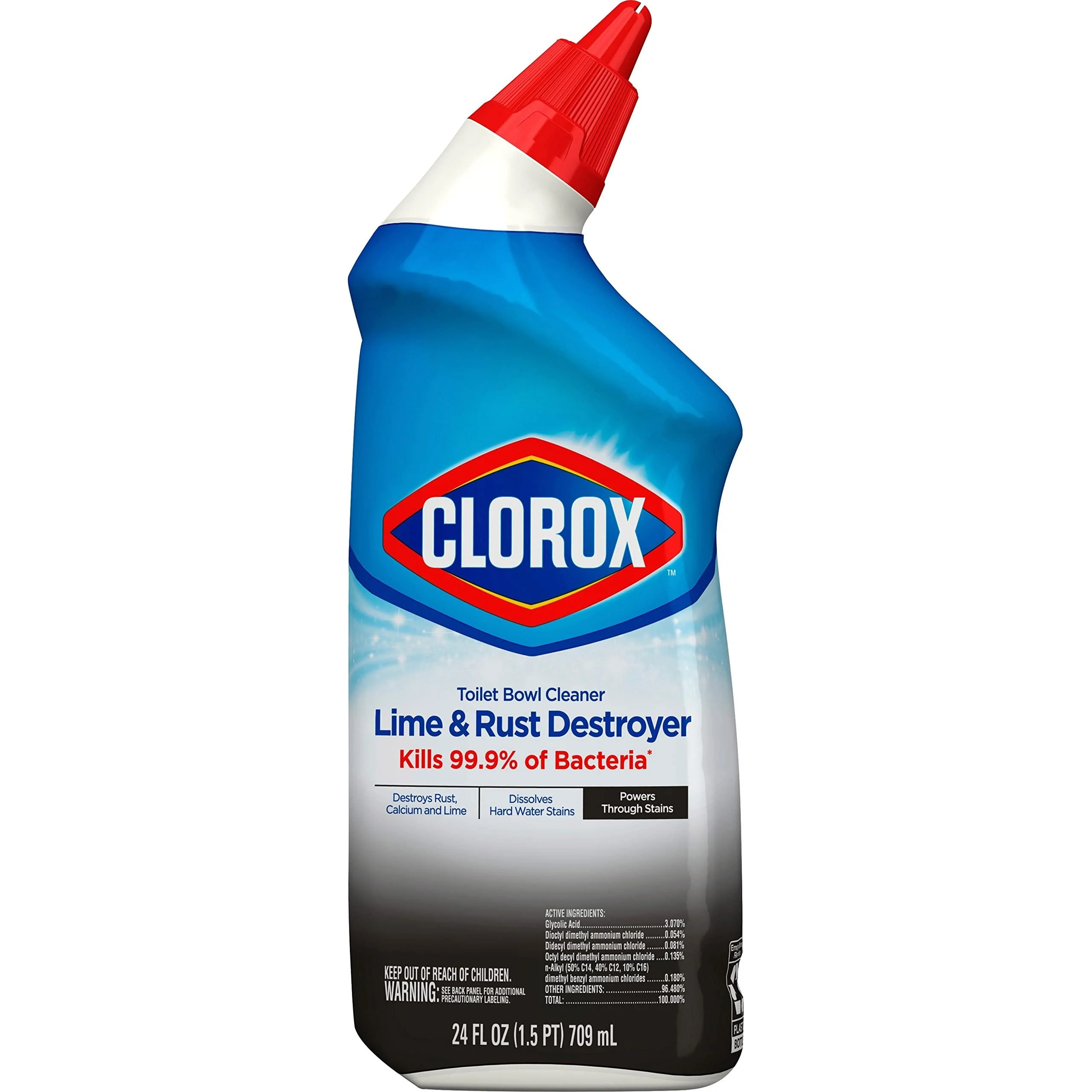 Clorox Toilet Bowl Cleaner Lime & Rust Destroyer 24 Ounces (00275) (Package May Vary)