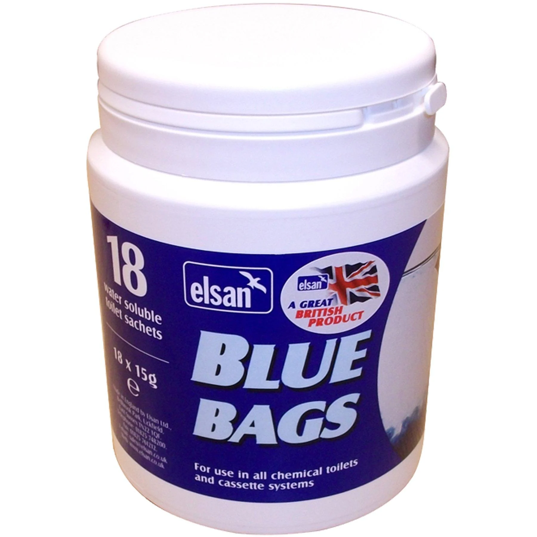 Elsan Chemical Caravan Toilet Blue Bags Motorhome Camping 18 Sachets