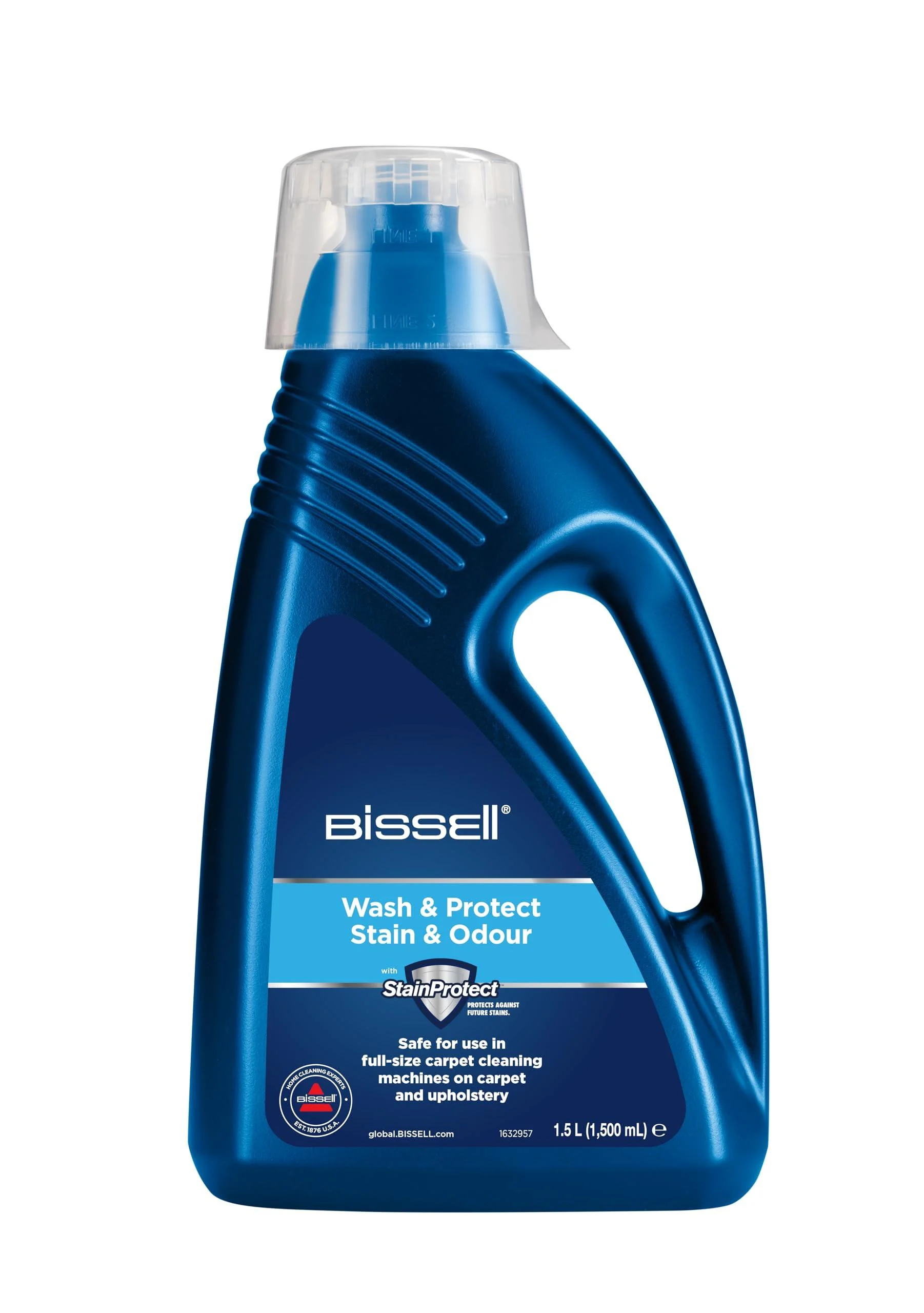 Bitell Formula Wash & Protect cleaning agents |Removed spots & efrisch |For your upholstery carpets & carpet floors |1.5 liters |Compatible with the proheat StainPro & Big Green series |1086n Wash & Protect 1.5l - Bissell