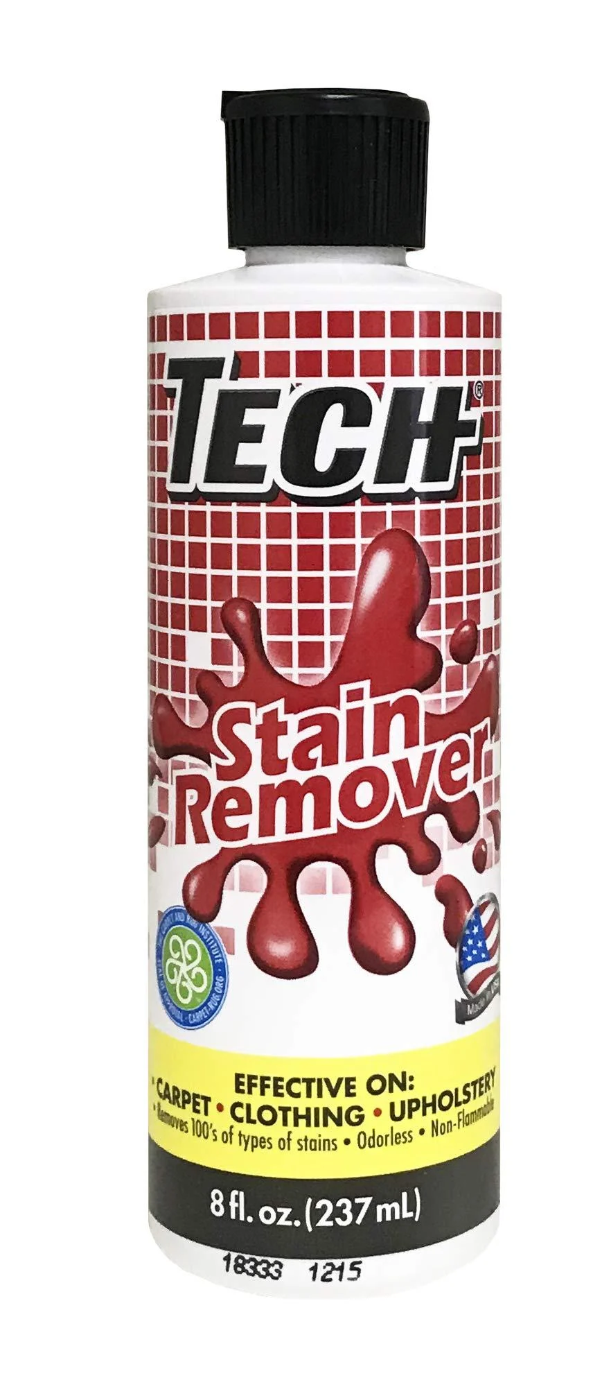 TECH Multi-Purpose Stain Remover 8 oz Bottle For Carpet Clothes Upholstery and Other Fabrics