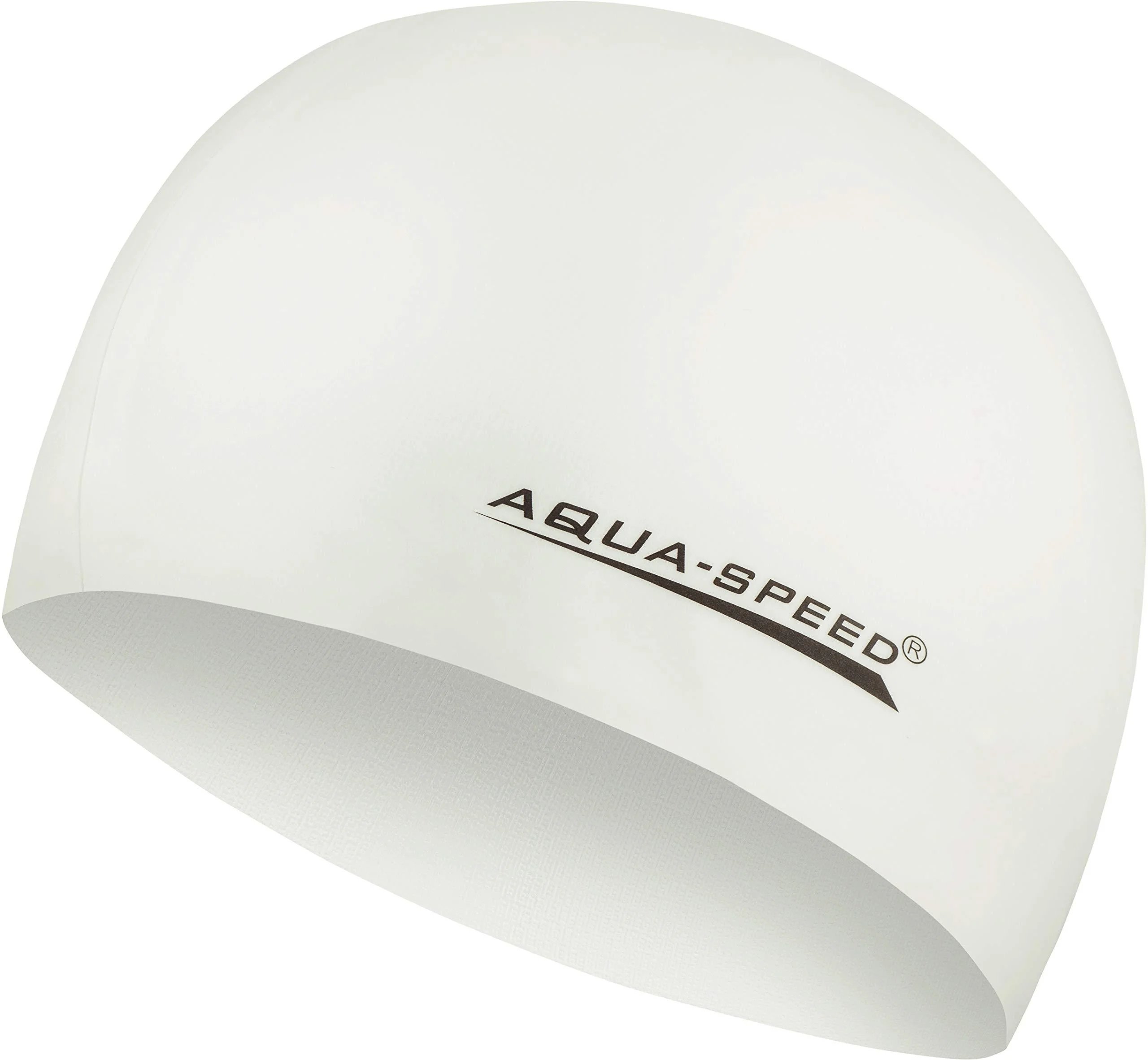 Aqua Speed Super-Stretch Bath cap for women & men + incl. E-book |Swimming cap |Bathing support |Bathing hood |Silicone |Mega mega / white