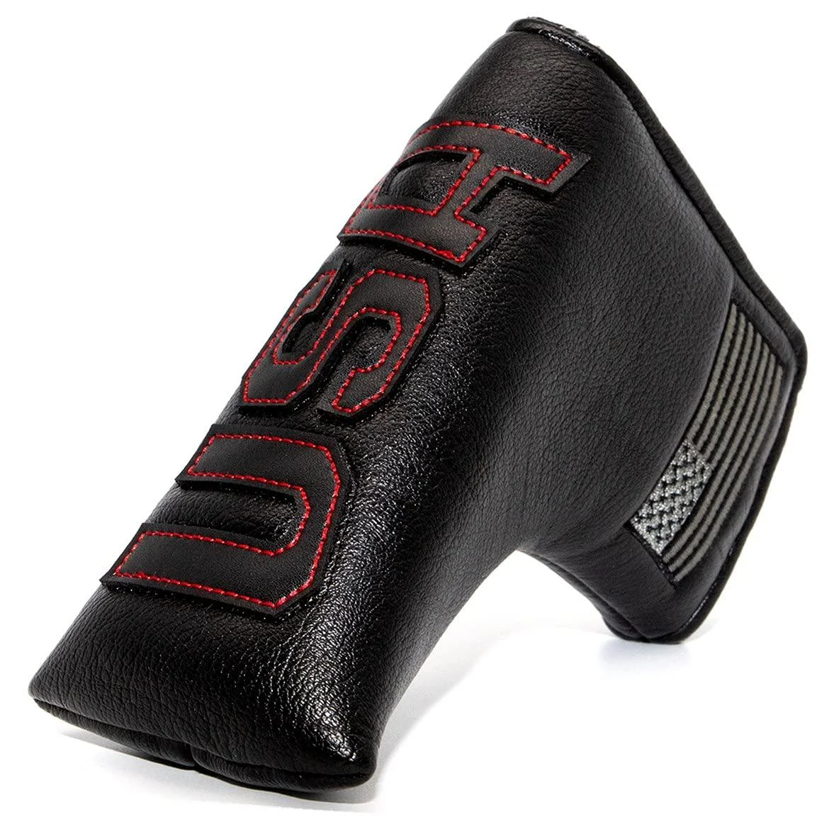 Barudan Golf Black Putter Headcover Covers Cover for Blade Style Putters, Magnetic USA Flag Blade Putter Headcovers with Magnet for Men USA (Non-customize)