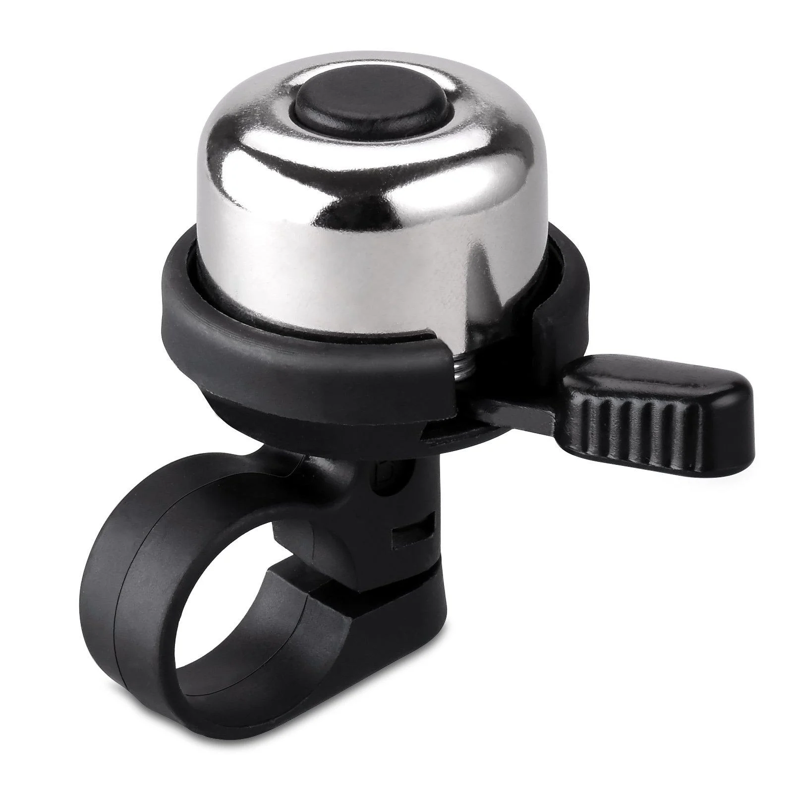 BONMIXC Bike Bell Brass Mini, Clearer Louder Longer Sustained Purer Tone Silver