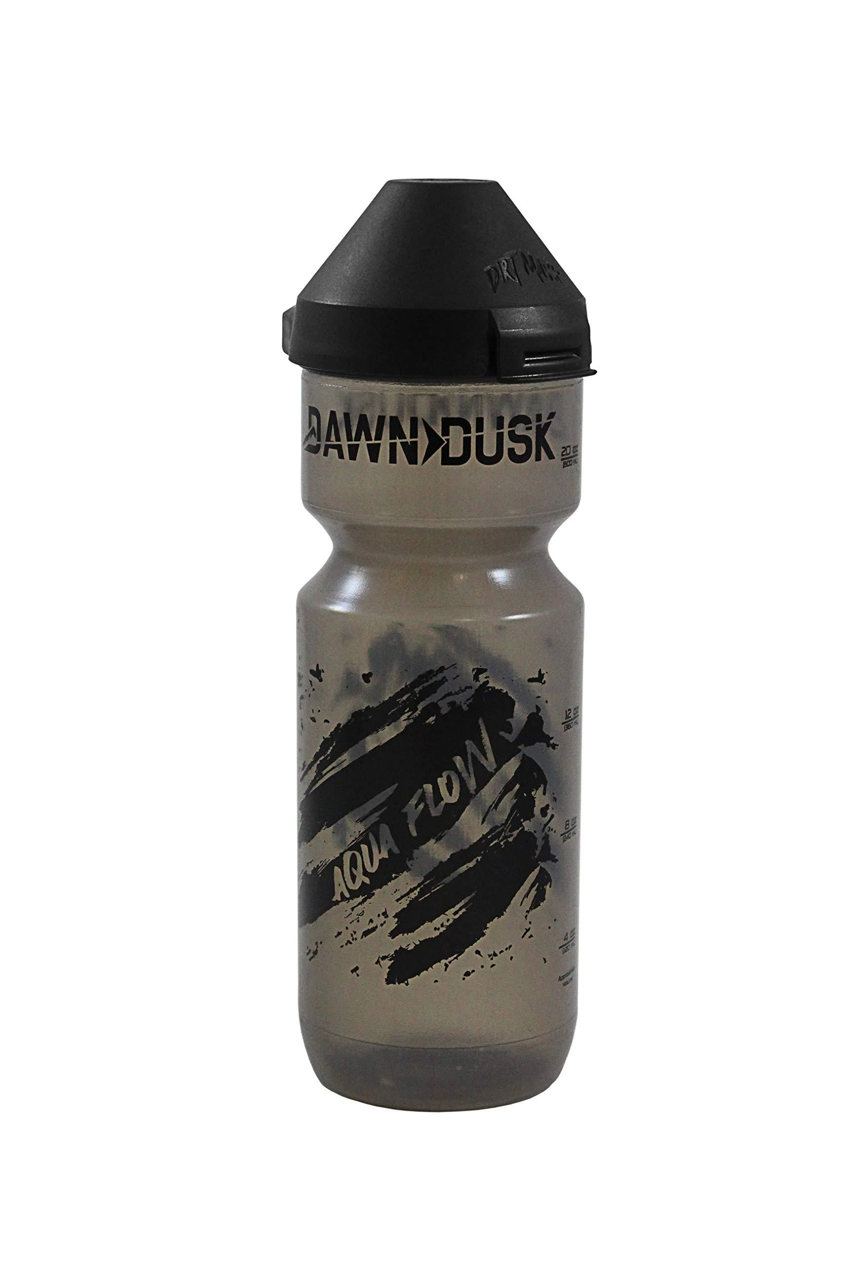 DAWN TO DUSK Aqua Flow 25 oz Calibrated Water Bottle with Dirt Cap
