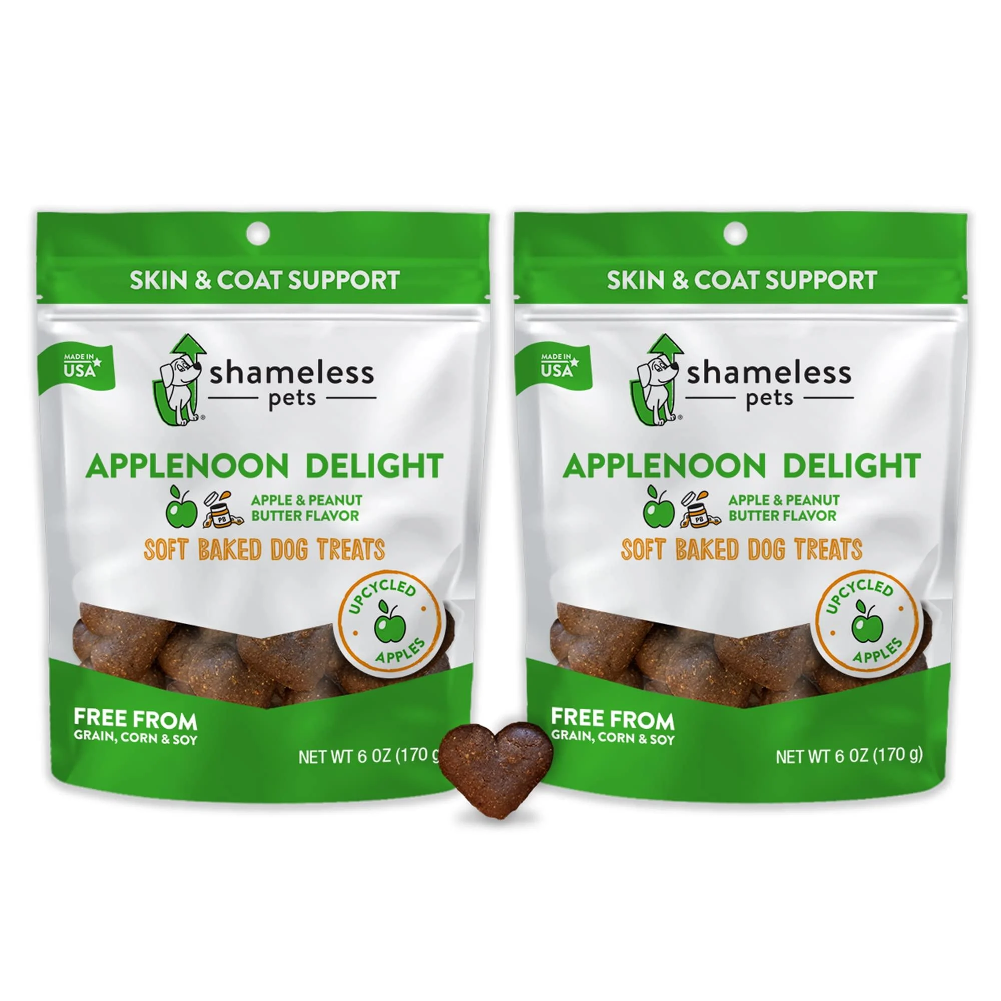 Shameless Pets Applenoon Delight Soft-Baked Biscuit, 6 OZ (2-Pack) Applenoon Delight 6 Ounce (Pack of 2)