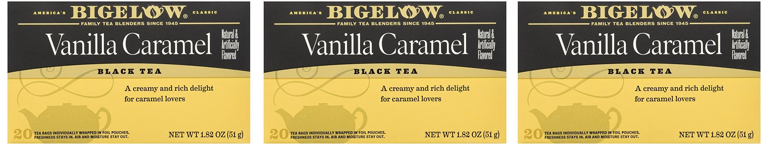 Bigelow Black Tea Vanilla Caramel 20 Tea Bags 1.82 oz (51 g)