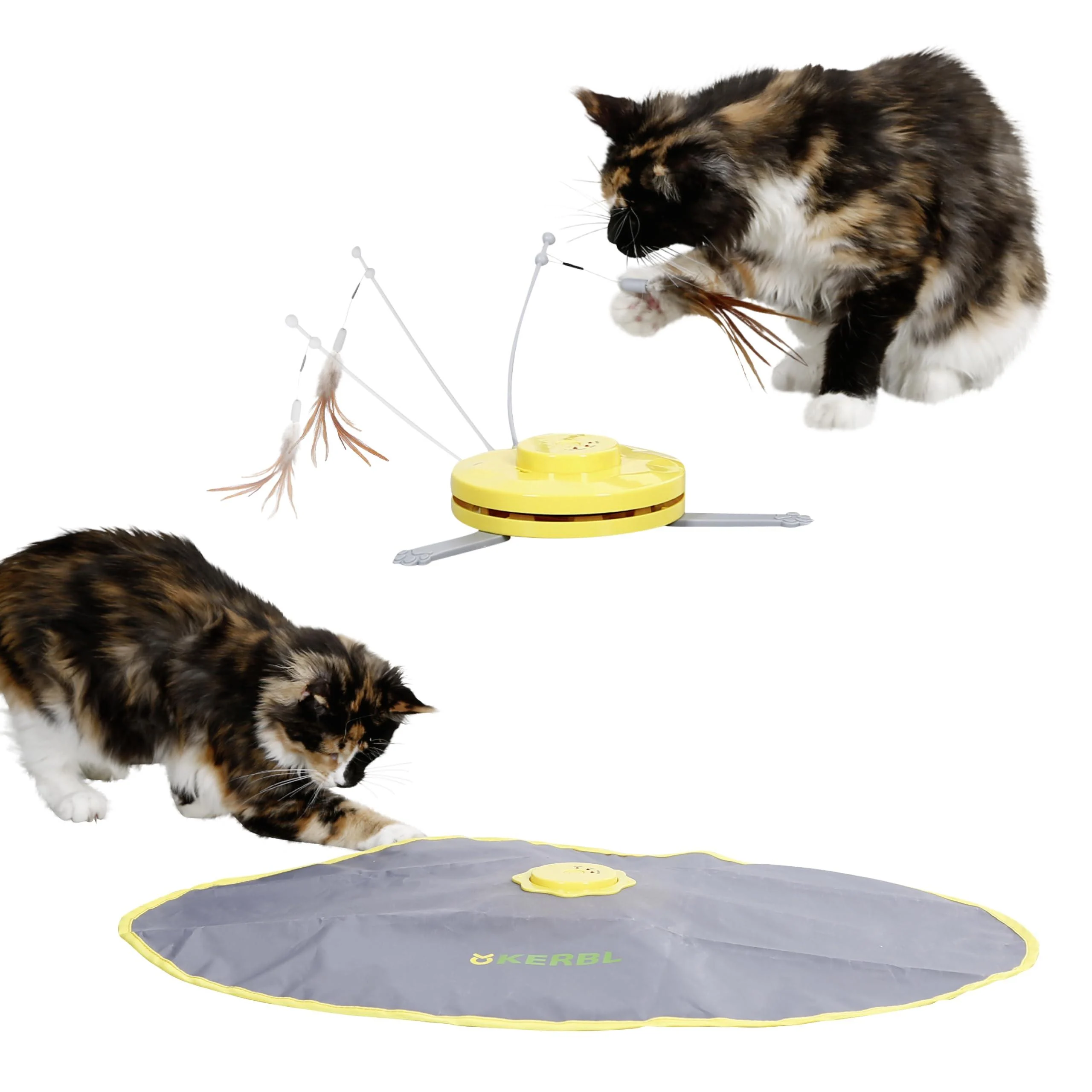 Kerbl 2-in-1 Catch The Tail Feather Cat Toy 70 x 53 x 5 cm