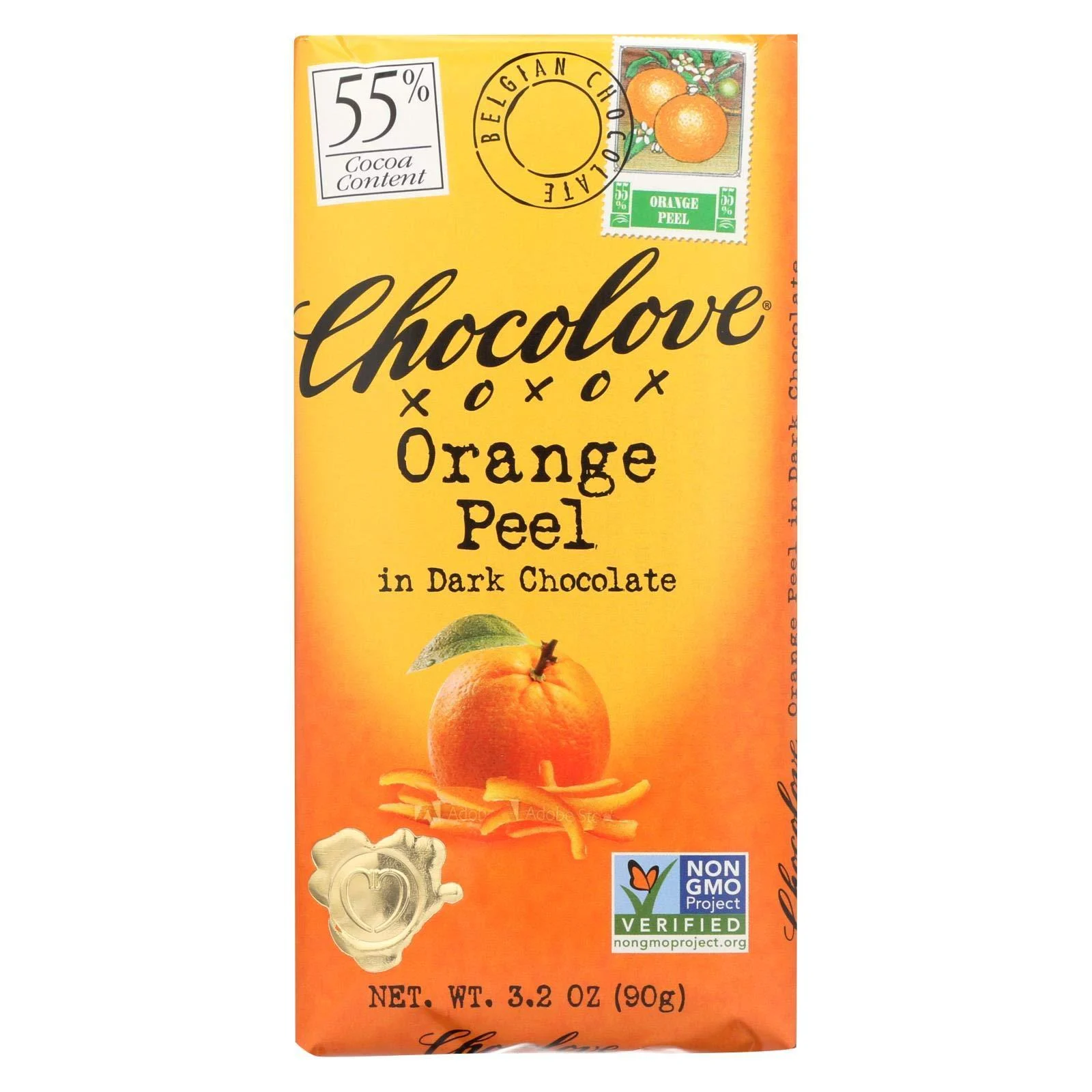 Chocolove Orange Peel in Dark Chocolate 55% Cocoa 3.2 oz (90 g)