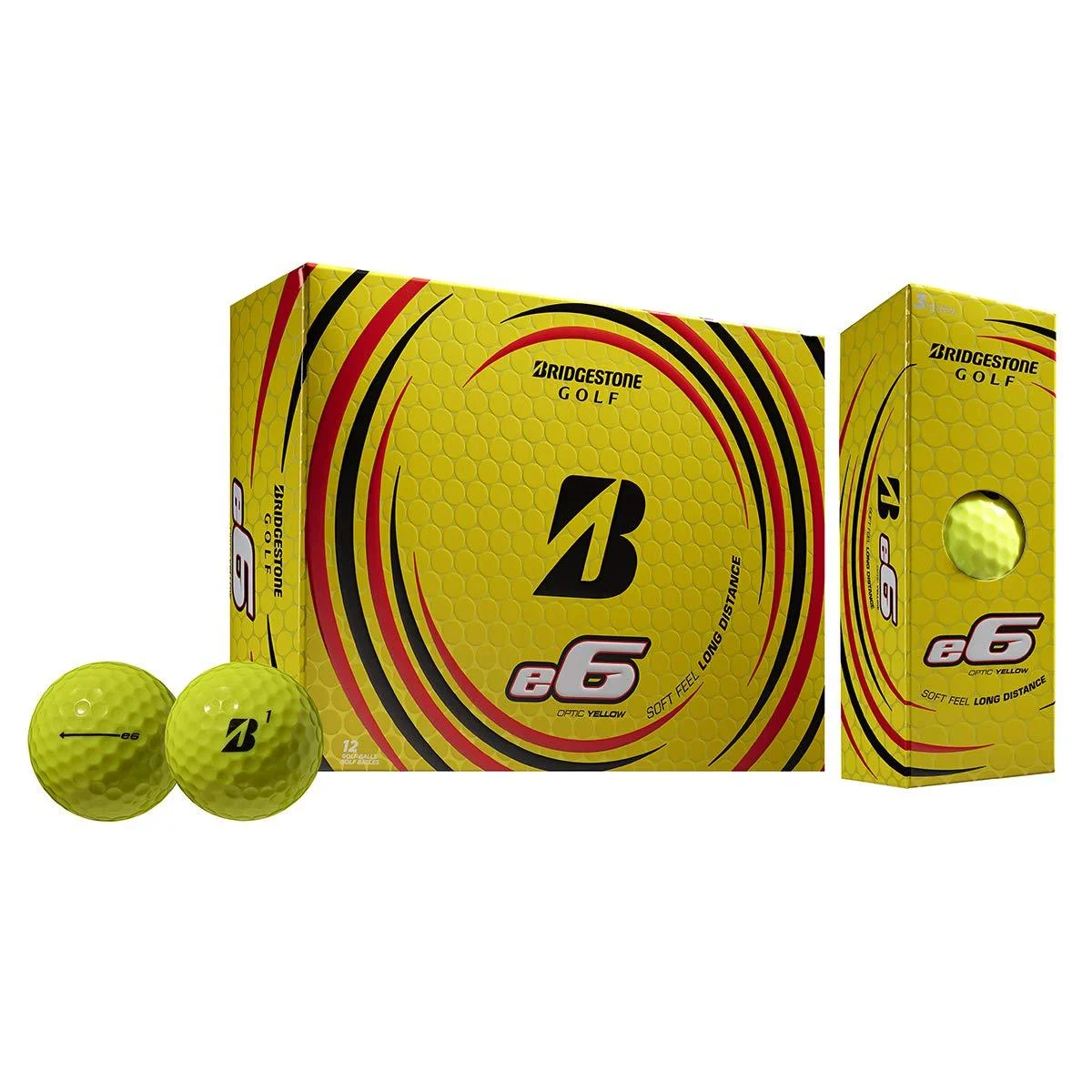 BRIDGESTONE 2021 e6 Golf Balls (One Dozen), Yellow - Bridgestone Golf