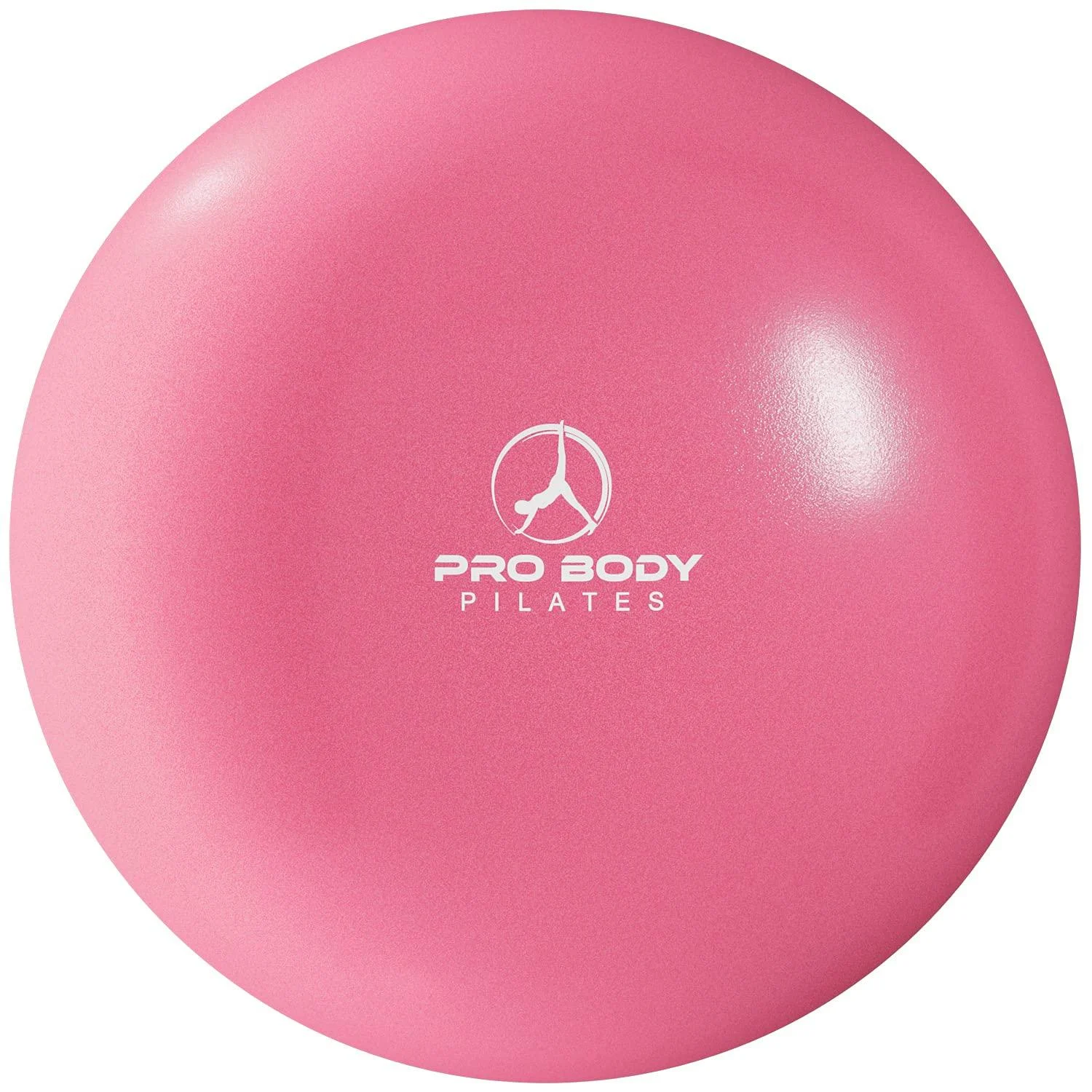 ProBody Pilates Mini Exercise Ball - 9 Inch Small Bender Ball for Stability, Barre, Pilates, Yoga, Balance, Core Training, Stretching and Physical Therapy with Workout Guide Pink