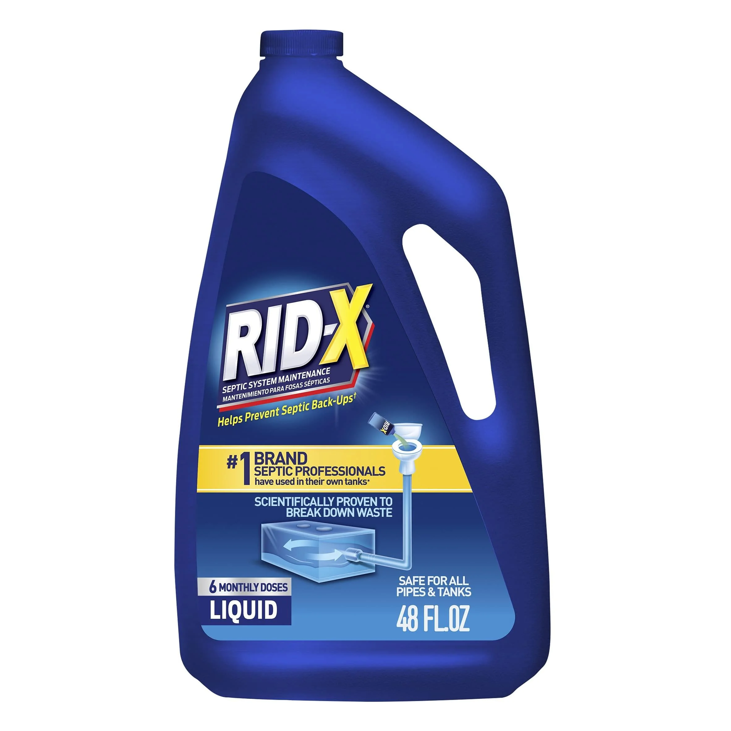 RID-X Septic Treatment, 6 Month Supply Of Liquid, 48 oz 6 dose liquid
