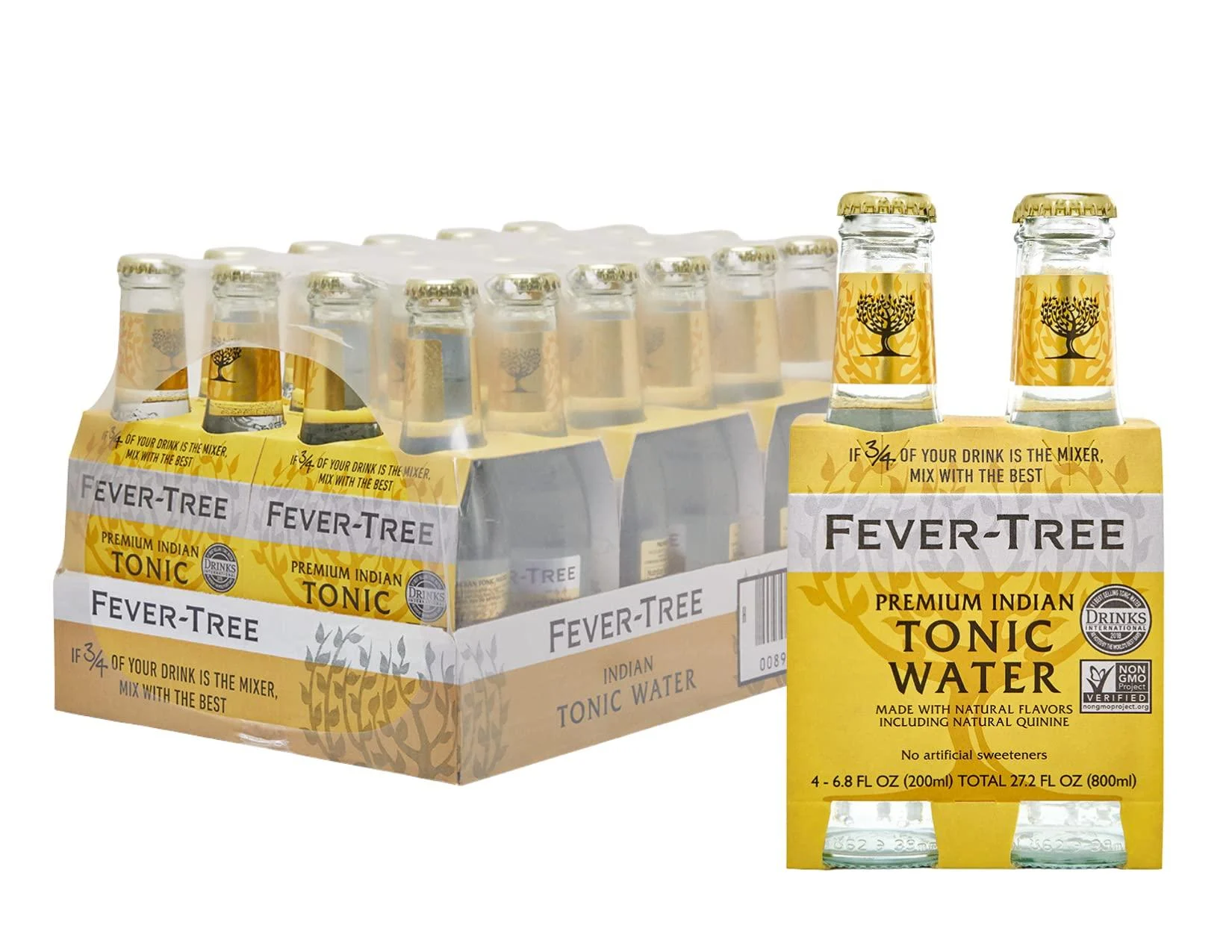 Fever-Tree Premium Tonic Water, Indian, 163.2 Fl Oz (Pack of 24) Premium Indian 6.8 Fl Oz (Pack of 24)