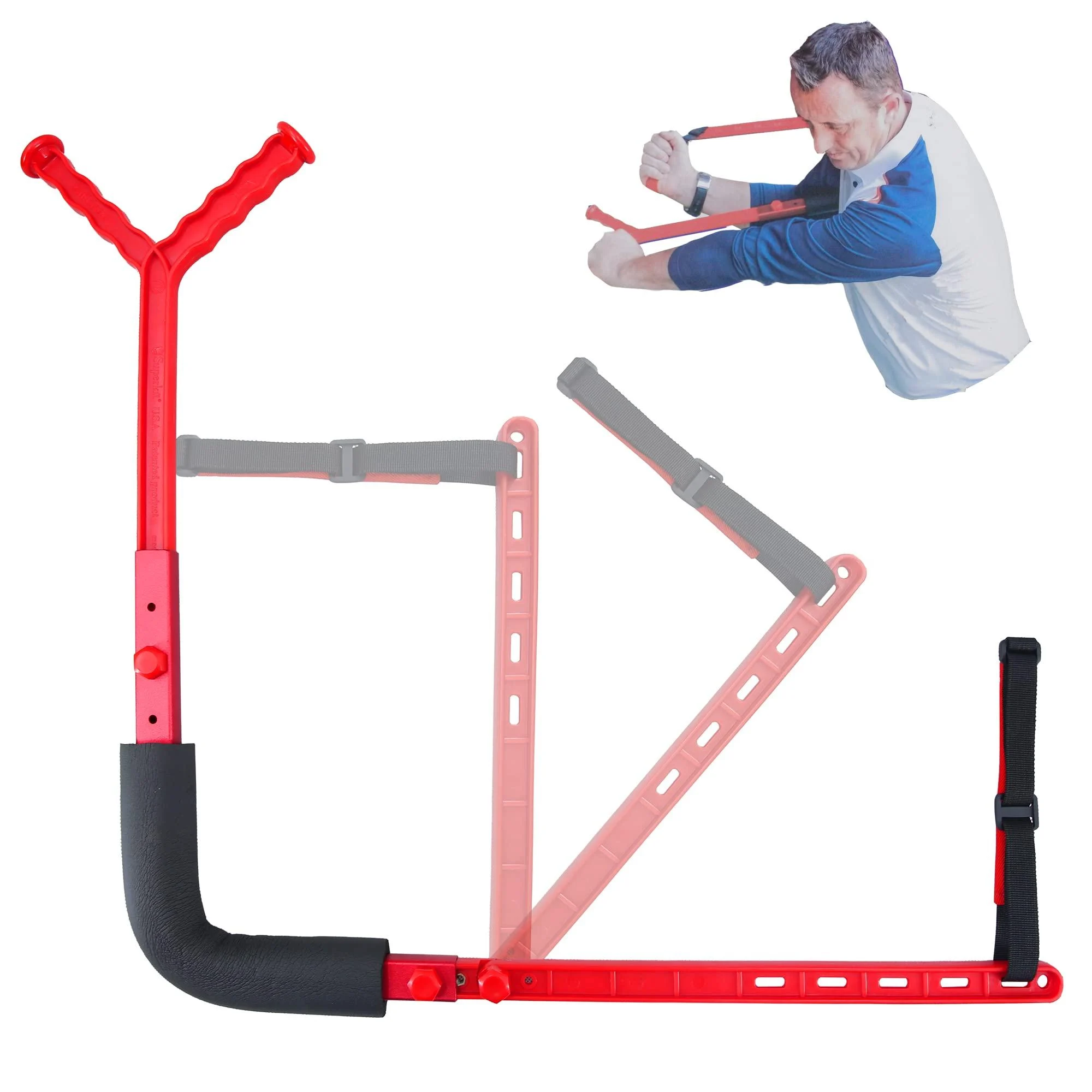 KYTAI Golf Swing Trainer Training Aid Teaches and Corrects Golf Swing, Posture and Hip Rotation, Wrist, Elbow and Arm Position Red