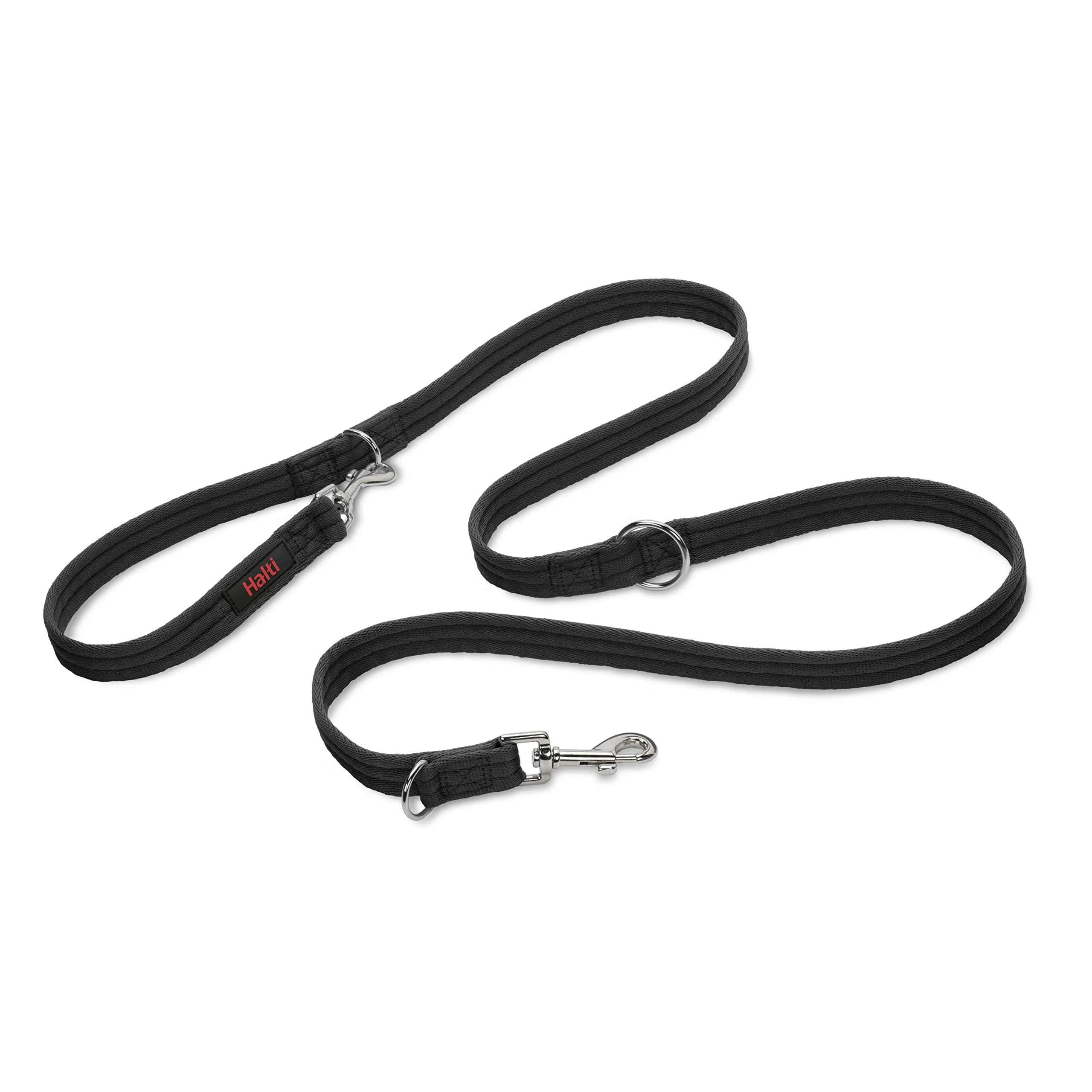 HALTI Training Lead Size Large Black 2m Professional Dog Lead to Stop Pulling on the Lead Perfect for Puppy Walks Easy to Use Double-Ended Dog Leash Lightweight Soft & Durable Black Large