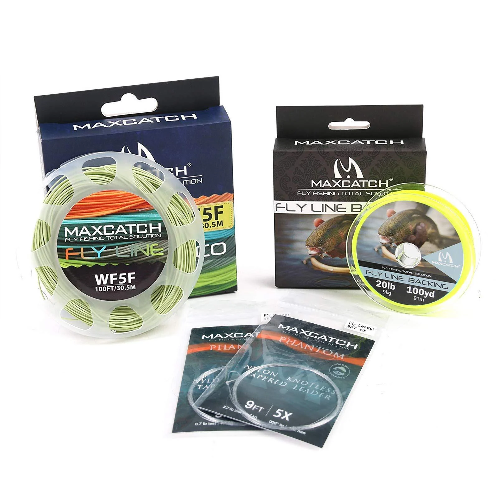 Maxcatch ECO Floating Fly Fishing Line Weight Forward Design with Welded Loop (3F,4F,5F,6F,7F,8F) Line Combo-Moss Green WF3F-100FT