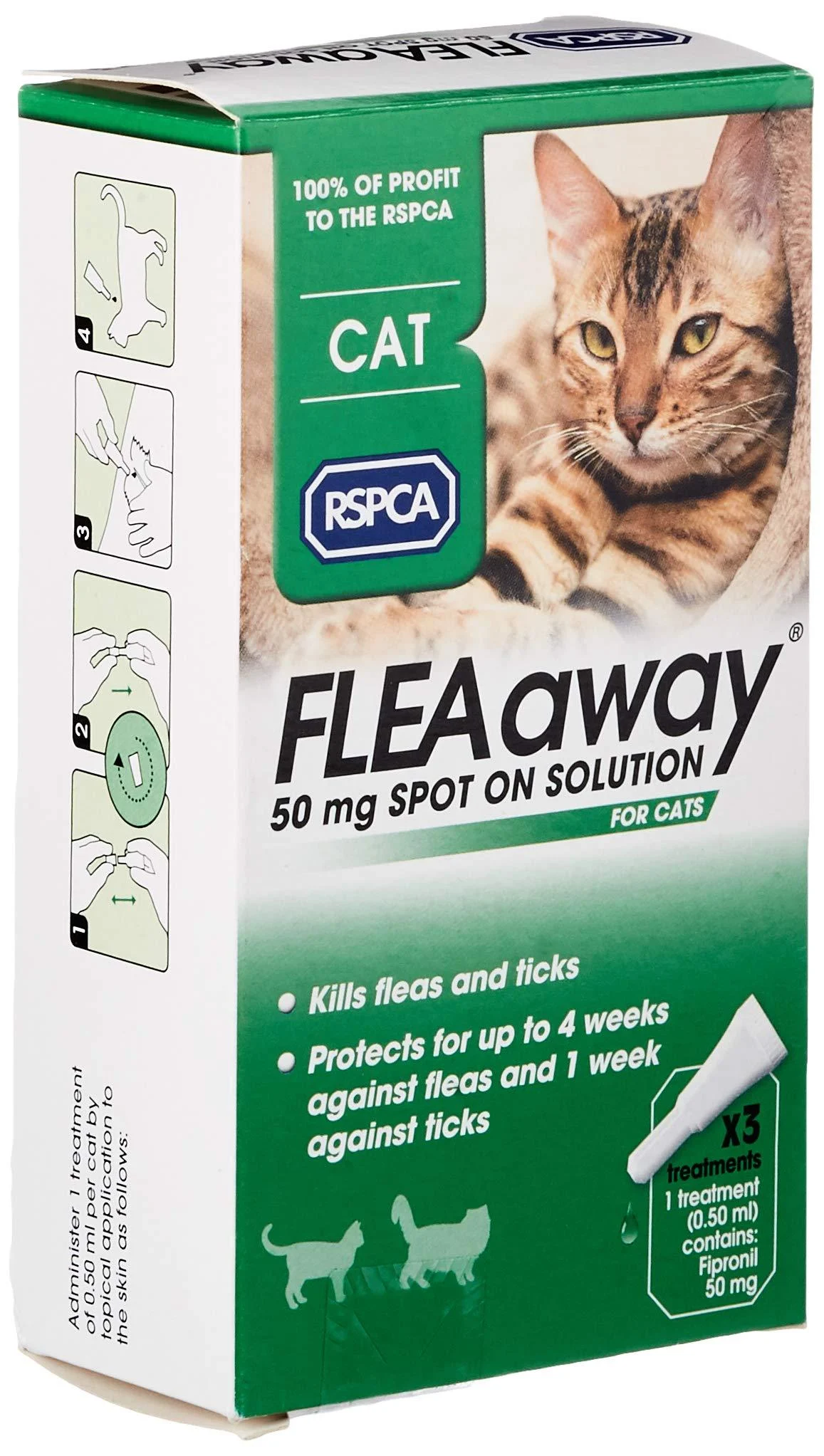 RSPCA FleaAway Spot On Solution for Cats 50 mg