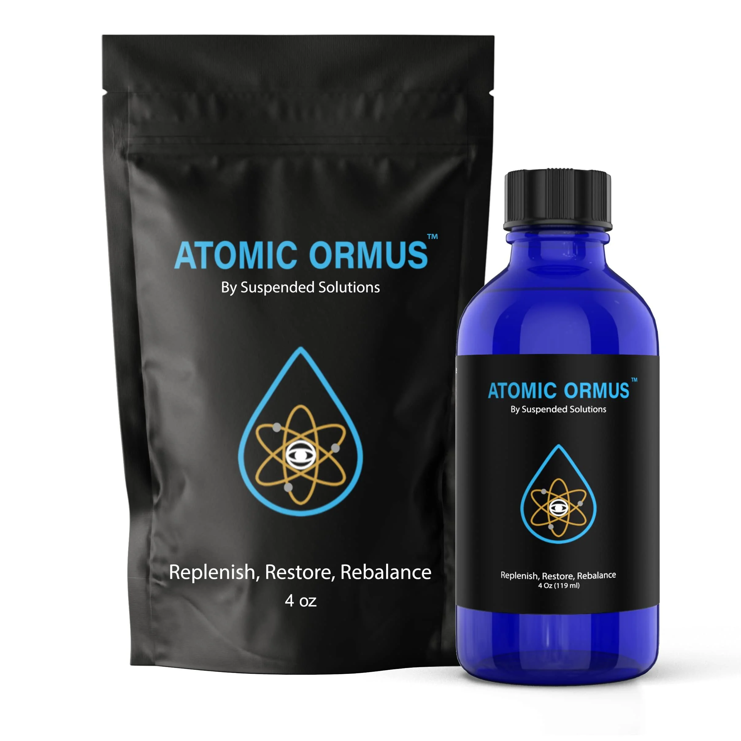 Suspended Solutions - Atomic ORMUS - 4oz - Monoatomic Gold Ormus - Memory AID, ENERGETICALLY Enhanced, REJUVENATING, Increased Energy, Stamina, Vitality - Gold, Platinum, Iridium 4 Ounce (Pack of 1)