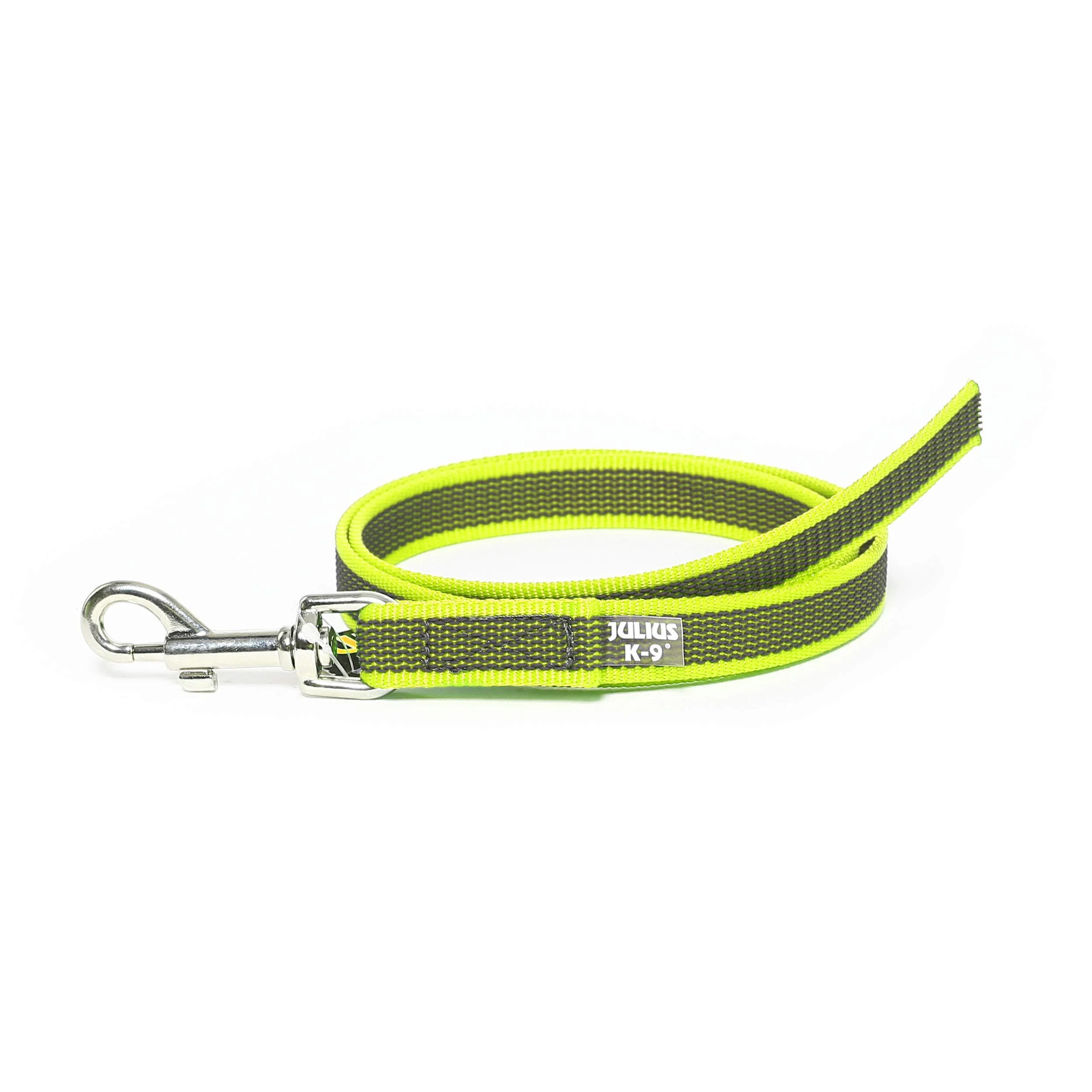 IDC Color & Gray rubberized leash 20 mm x 1 m without loop neon gray Neon gray 20 mm x 1 m (without loop) - JULIUS K-9