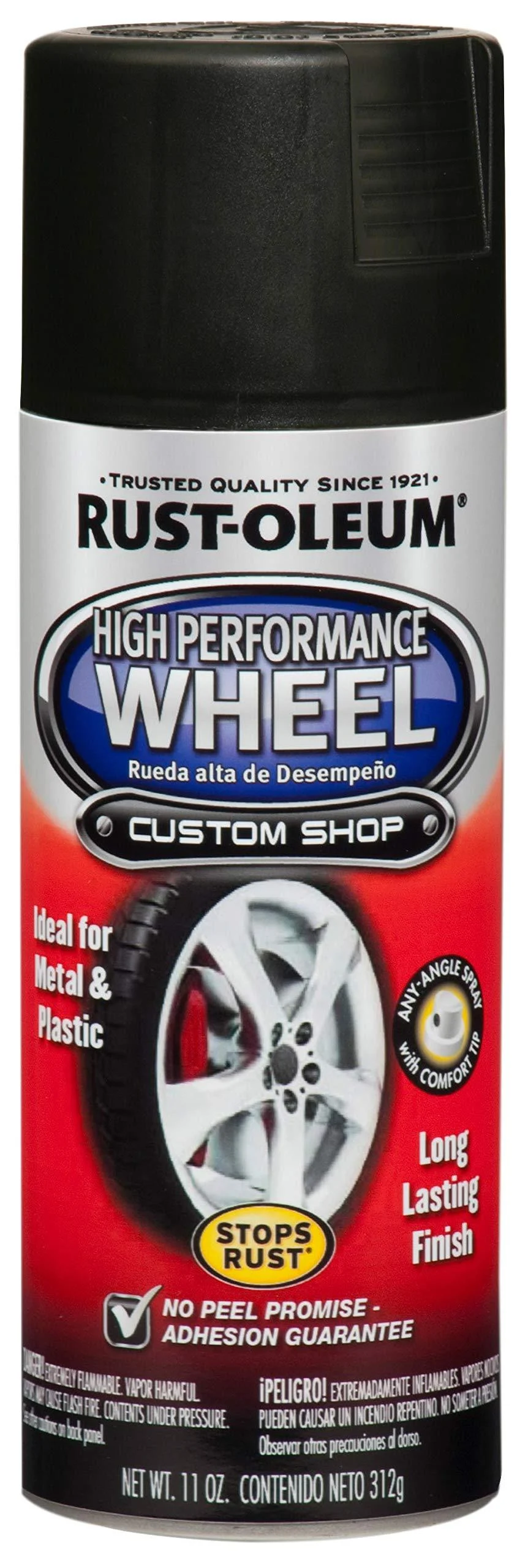 Rust-Oleum 248928 High Performance Wheel Spray Paint 11 oz Matte Black 11 Ounce Matte Black