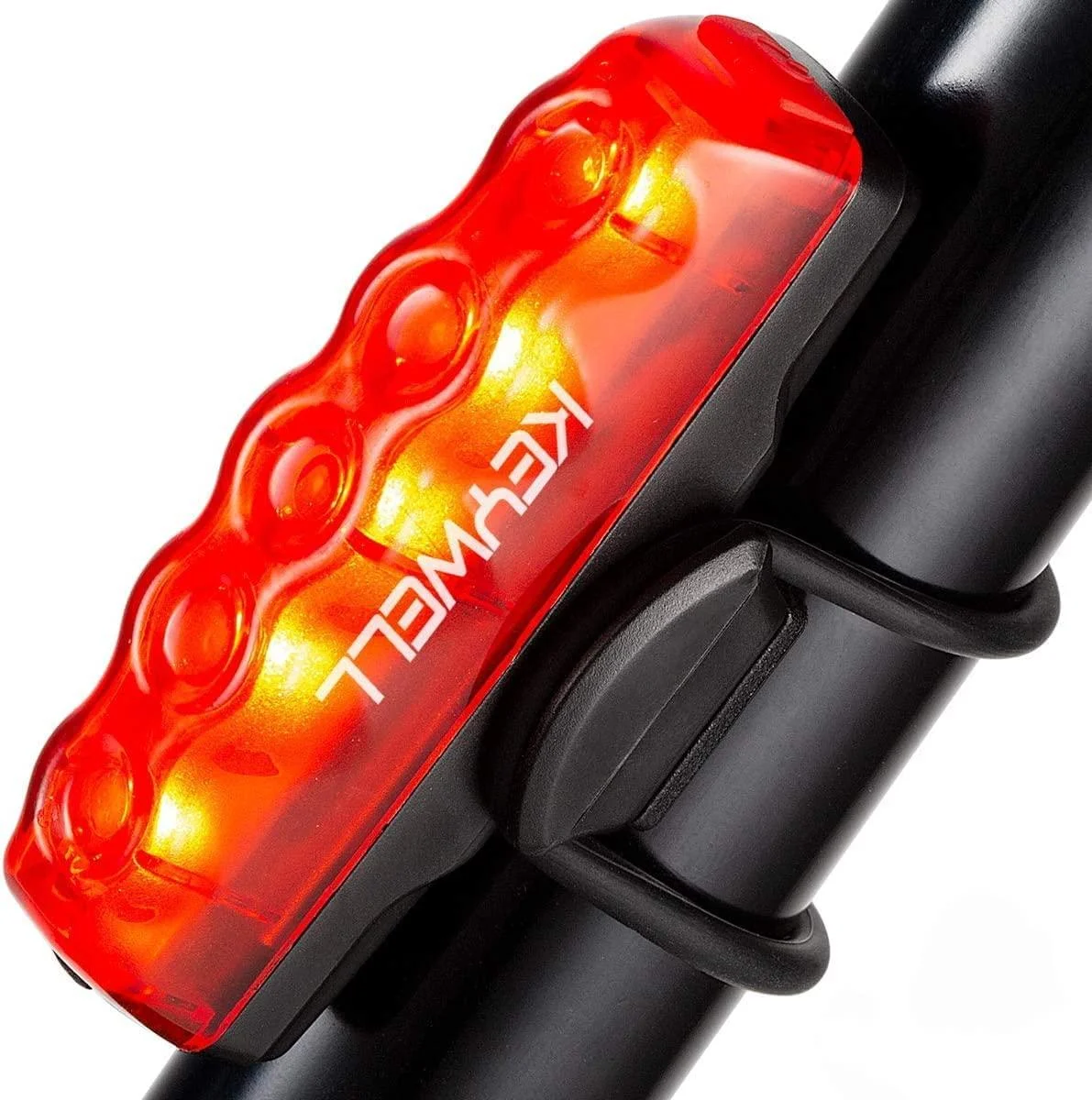 KEYWELL USB Rechargeable Bike Tail Light-Super Bright LED Bicycle Rear Light with Powerful Red Back Light for Cycling Safety Flashlight - Water Resistant