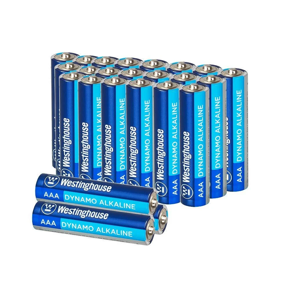 Westinghouse Alkaline AAA Batteries (Bulk Pack 24 Count) Leak-Proof & Long-Lasting Technology Triple A Primary Batteries with Lasting Power for High Drain Devices LR03PBH24