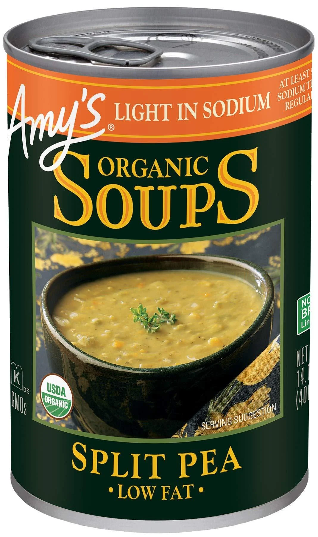 Amy's Soup, Vegan, Gluten Free, Organic Split Pea, Light in Sodium, Low Fat, 14.1 Ounce