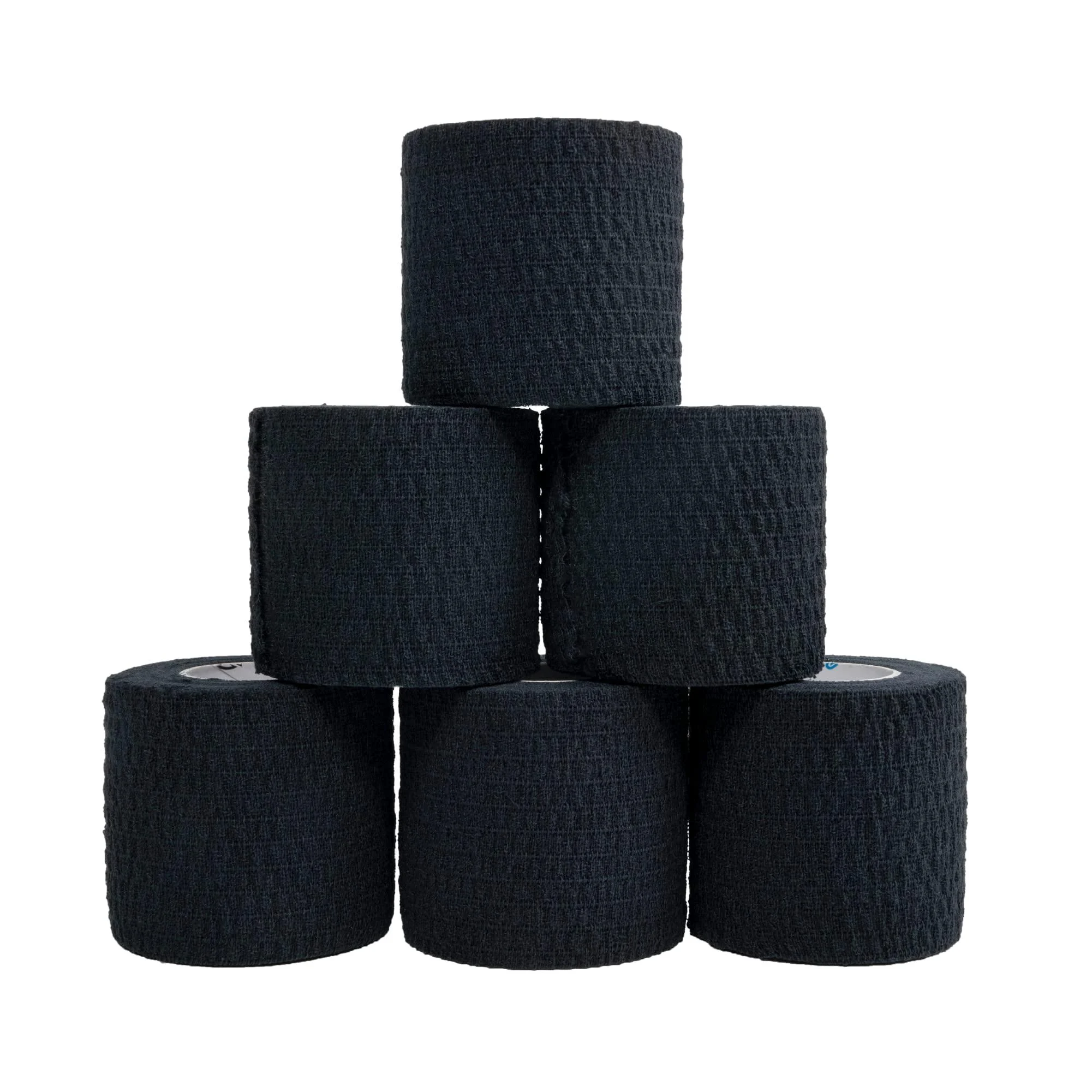Weightlifting Tape Stretch Sports Tape for Wrist and Hand Use 6 Rolls Black - OLY GRIP