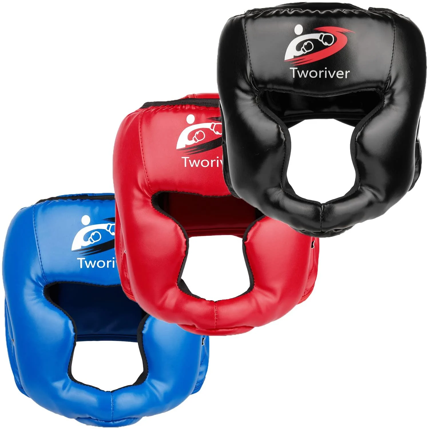 SANJOIN Safety Head Guard, One Size Fits All Ages Boxing Helmet, Closed Type Boxing Head Guard, Sparring MMA Muay Thai Kick Brace Head Protection Black