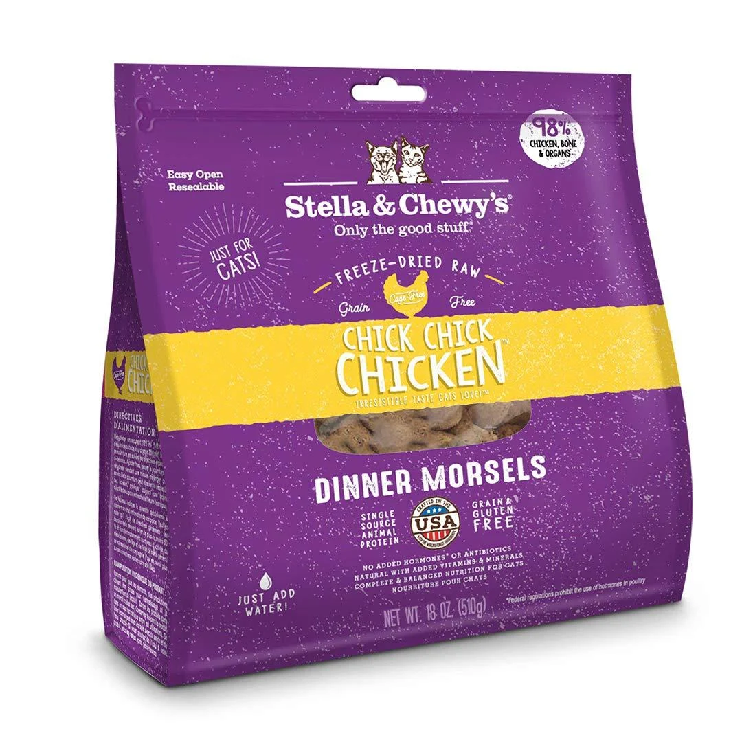 Stella & Chewy's Freeze-Dried Raw Cat Dinner Morsels (Packaging May Vary) Chicken 1.12 Pound (Pack of 1)