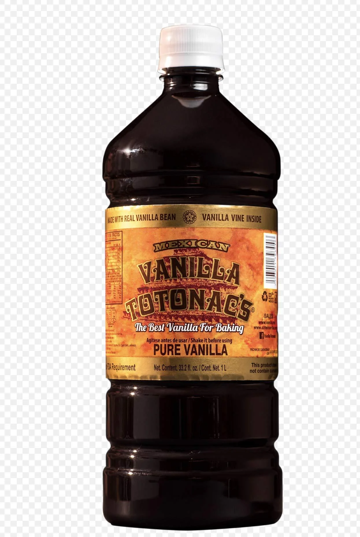 Mexican Vanilla Totonac's Pure Vanilla Flavoring, 33.2 Fluid Ounce 33.2 Fl Oz (Pack of 1) - Mexican Vanilla Totonacs