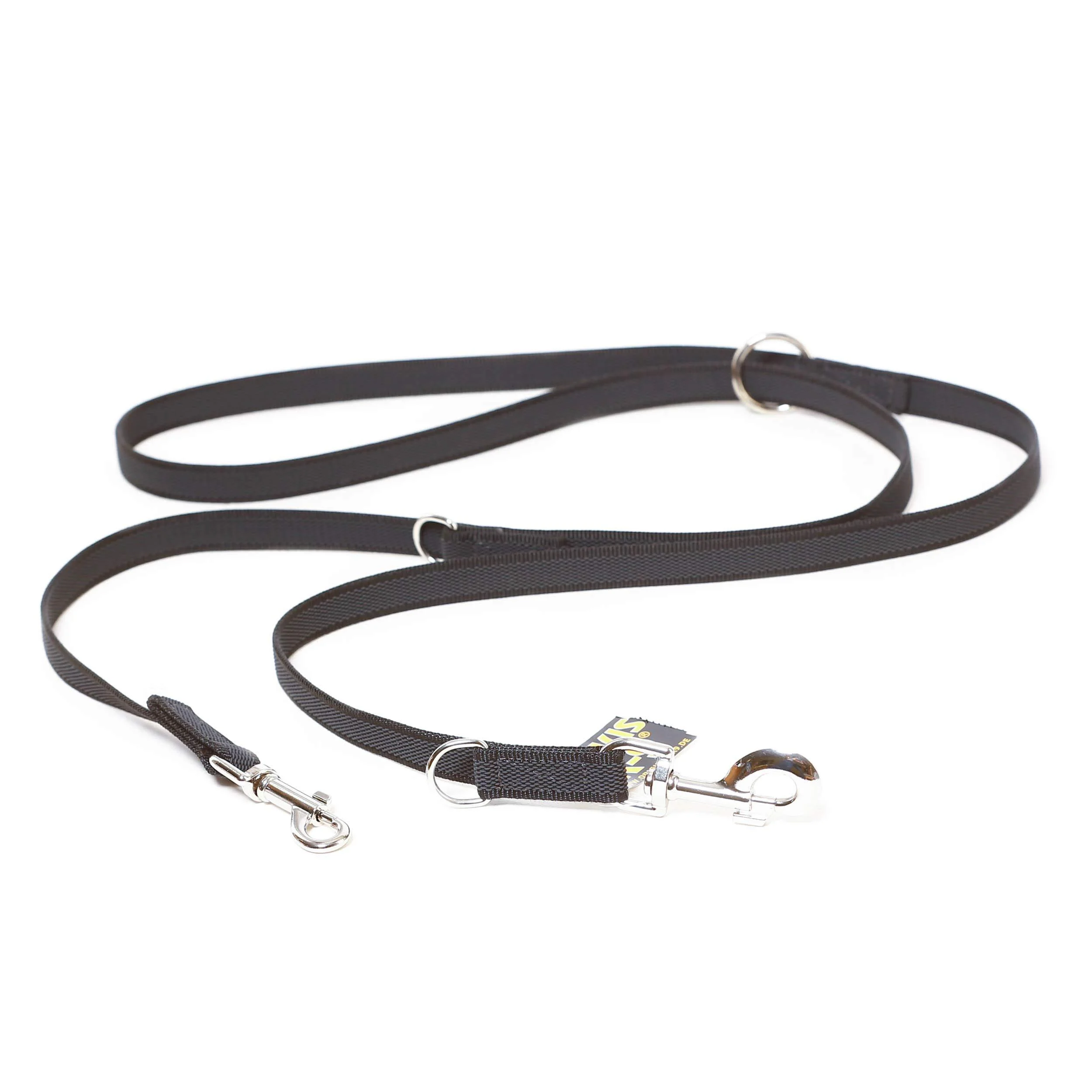 IDC Color & Gray adjustable leash with double snap hook 20 mm x 2.2 m black-grey Black-grey 20 mm x 2.2 m