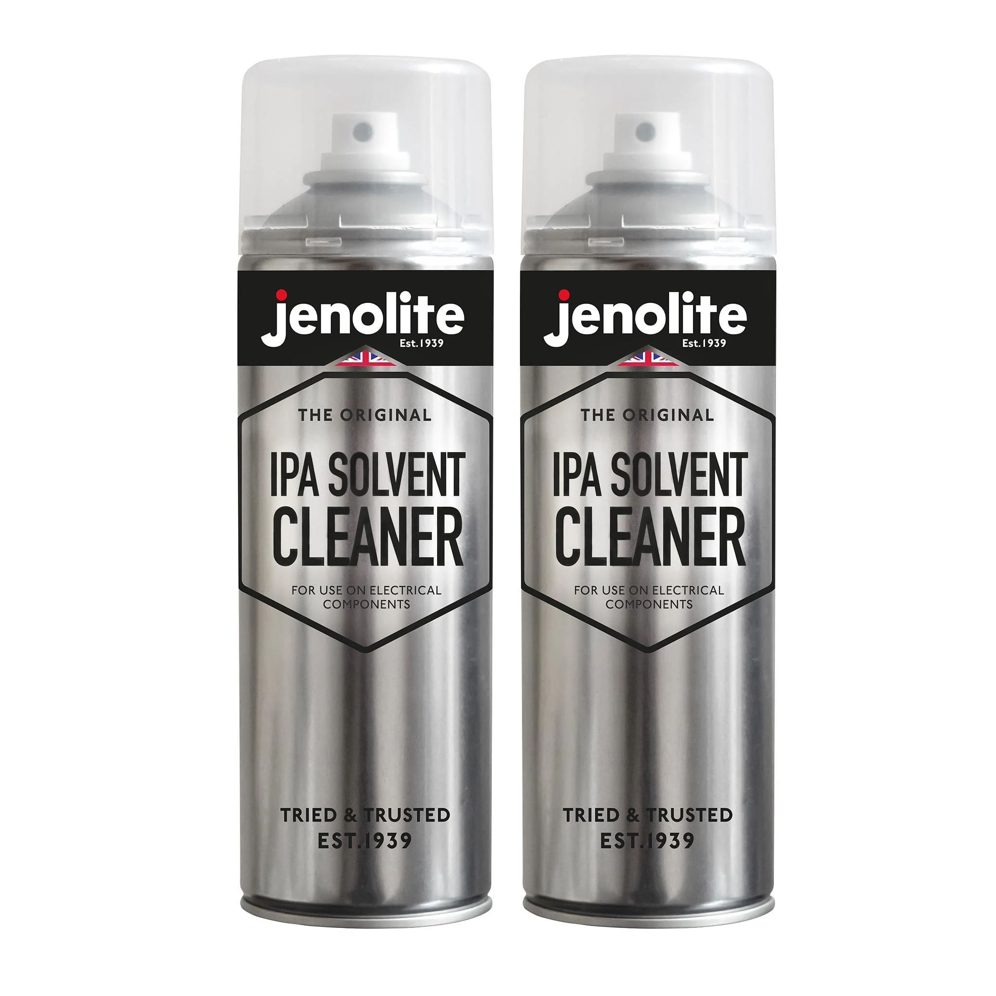JENOLITE IPA Solvent Cleaner | Electrical Contact Cleaner | Cleaner for Sensitive Electrical Equipment | Switches Relays PCBs & Conductors | Non-Conductive & Non-Corrosive | 2 x 500ml