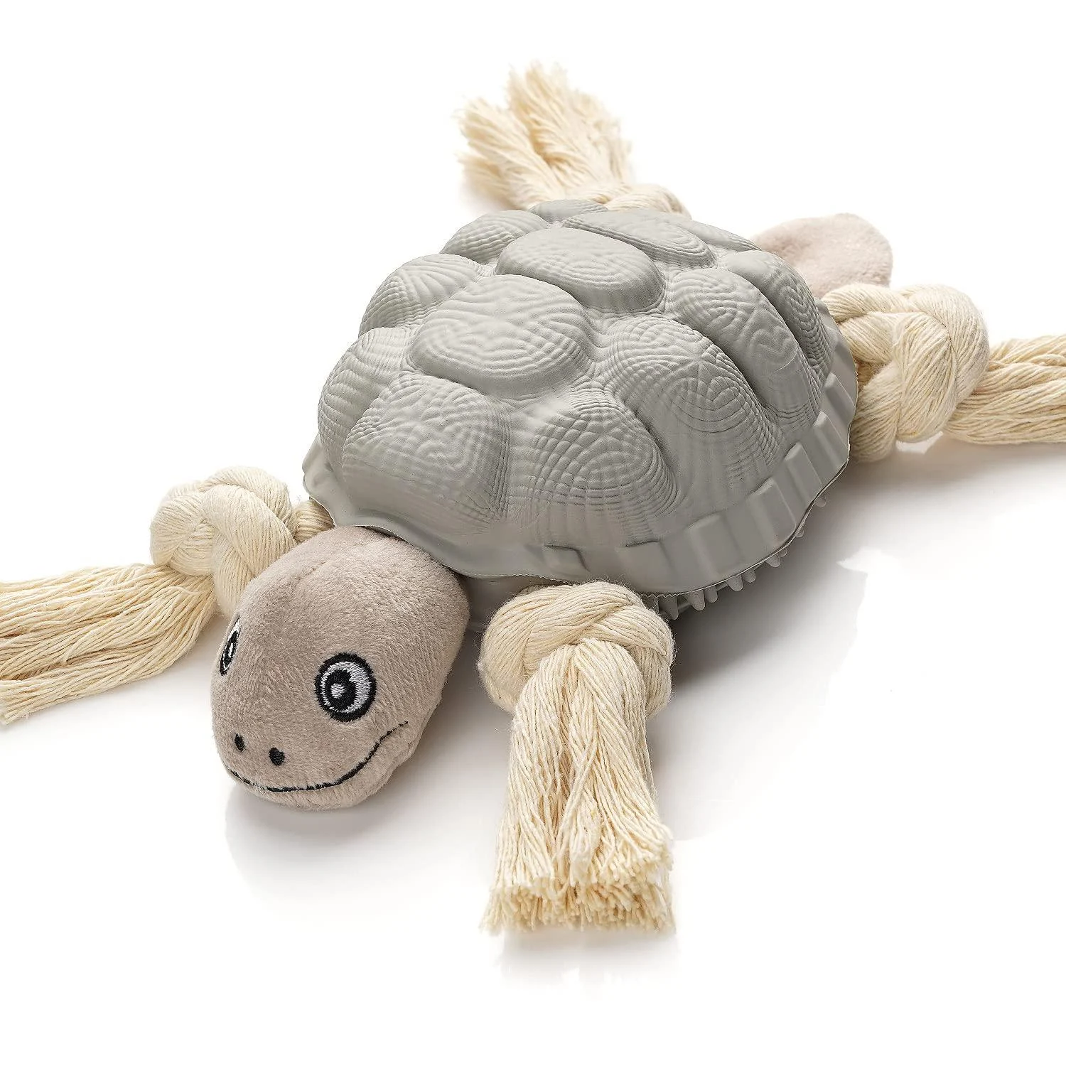 Sedioso Dog Chew Toys for Aggressive Chewers Large Breed, Tough Dog Dental Chews Toy, Dog Toothbrush Toys for Medium Large Dogs Teeth Cleaning Turtle (Grey)