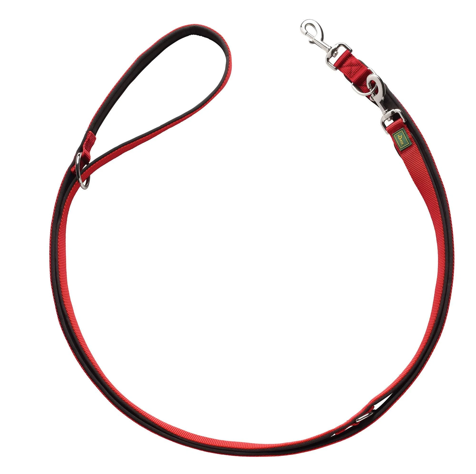 HUNTER NEOPRENE Adjustable dog leash 2.0 x 300 cm red/black 2.0 x 300 cm red/black