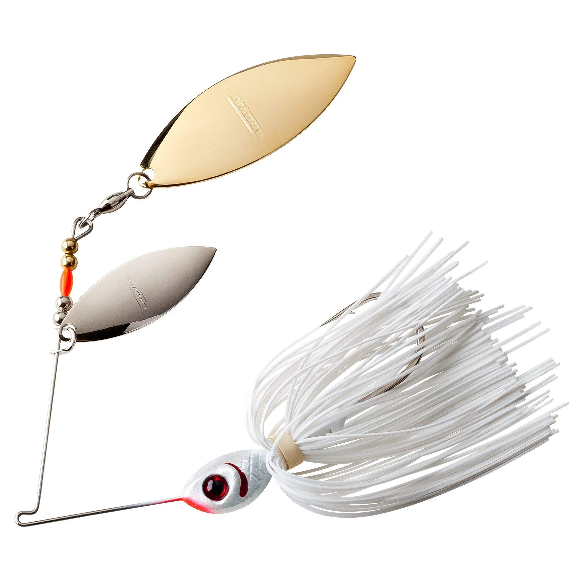 Booyah Blade Spinner-Bait Bass Fishing Lure Snow White Double Willow (3/8 Oz)