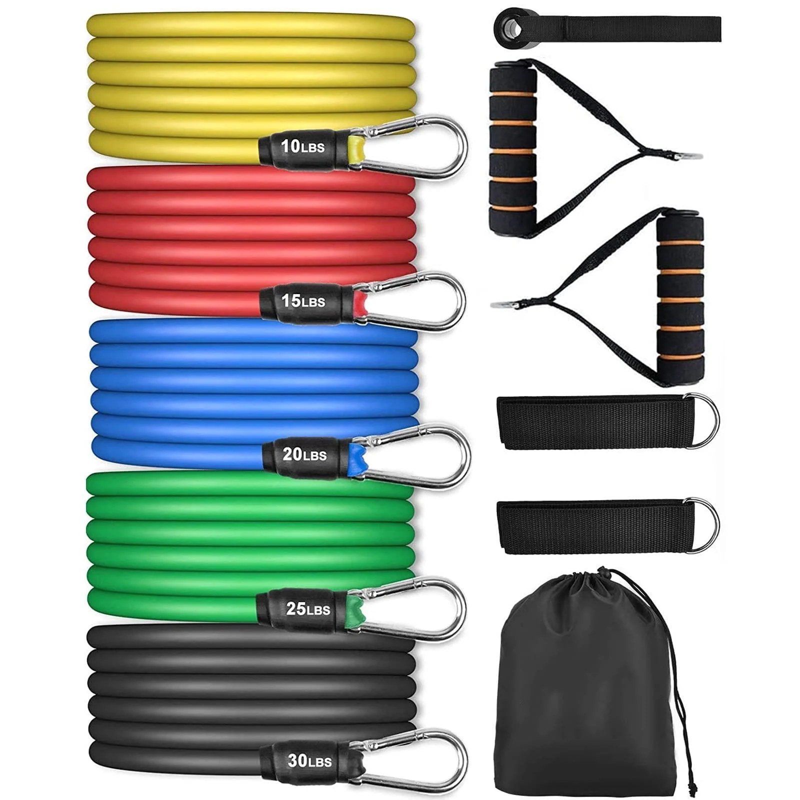 AGM resistance tapes set exercise rubber tapes with handles for resistance training fitness straps for home training elastic hose X1294