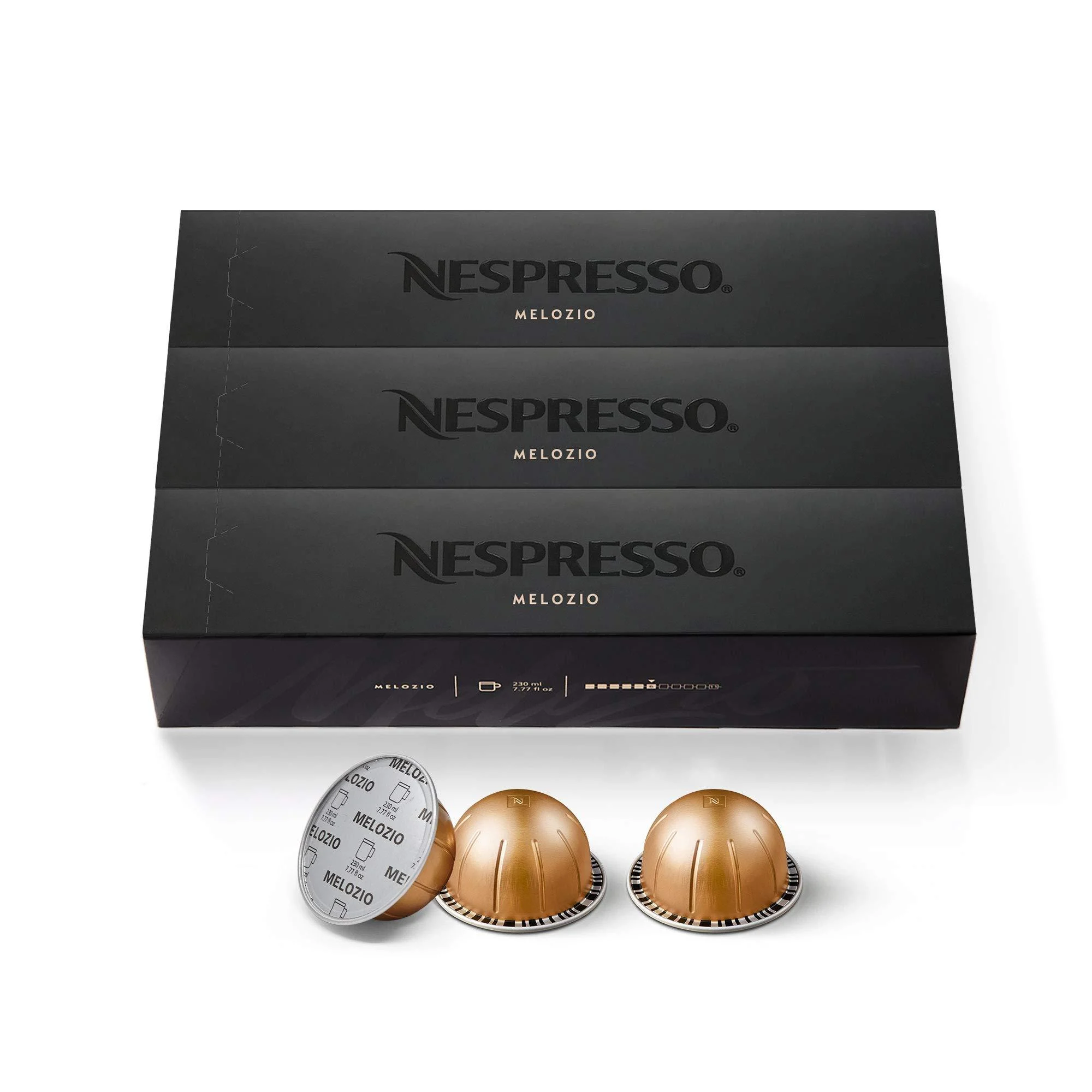 Nespresso Capsules VertuoLine, Melozio, Medium Roast Coffee, 30 Count Coffee Pods, Brews 7.77 Ounce 10 Count (Pack of 3)