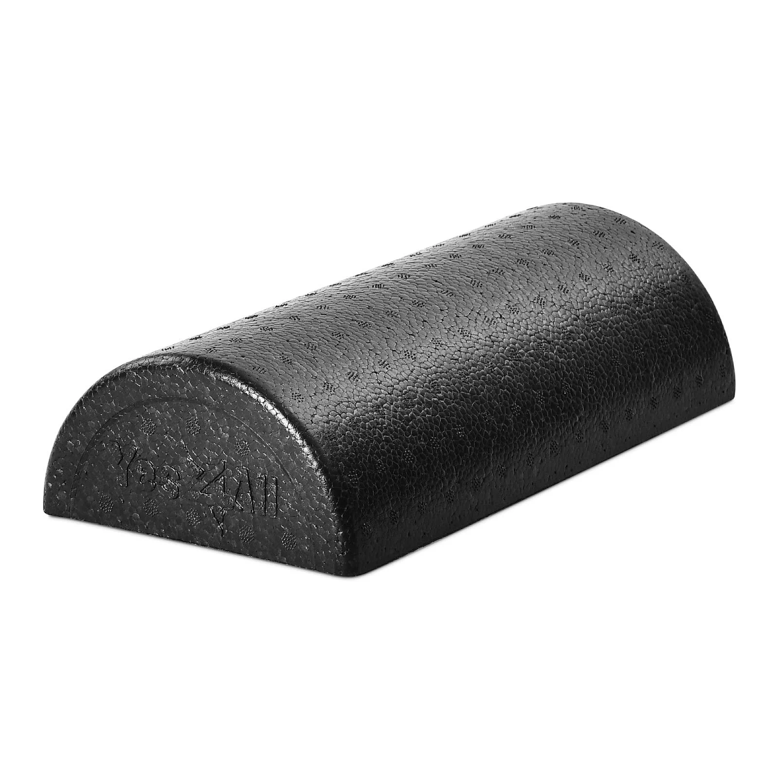 Yes4All High Density Half Round Foam Roller Support Pain Relieved, Physical Therapy, Back, Leg and Muscle Restoration, 12", 18", 24", 36" Black 12 inch