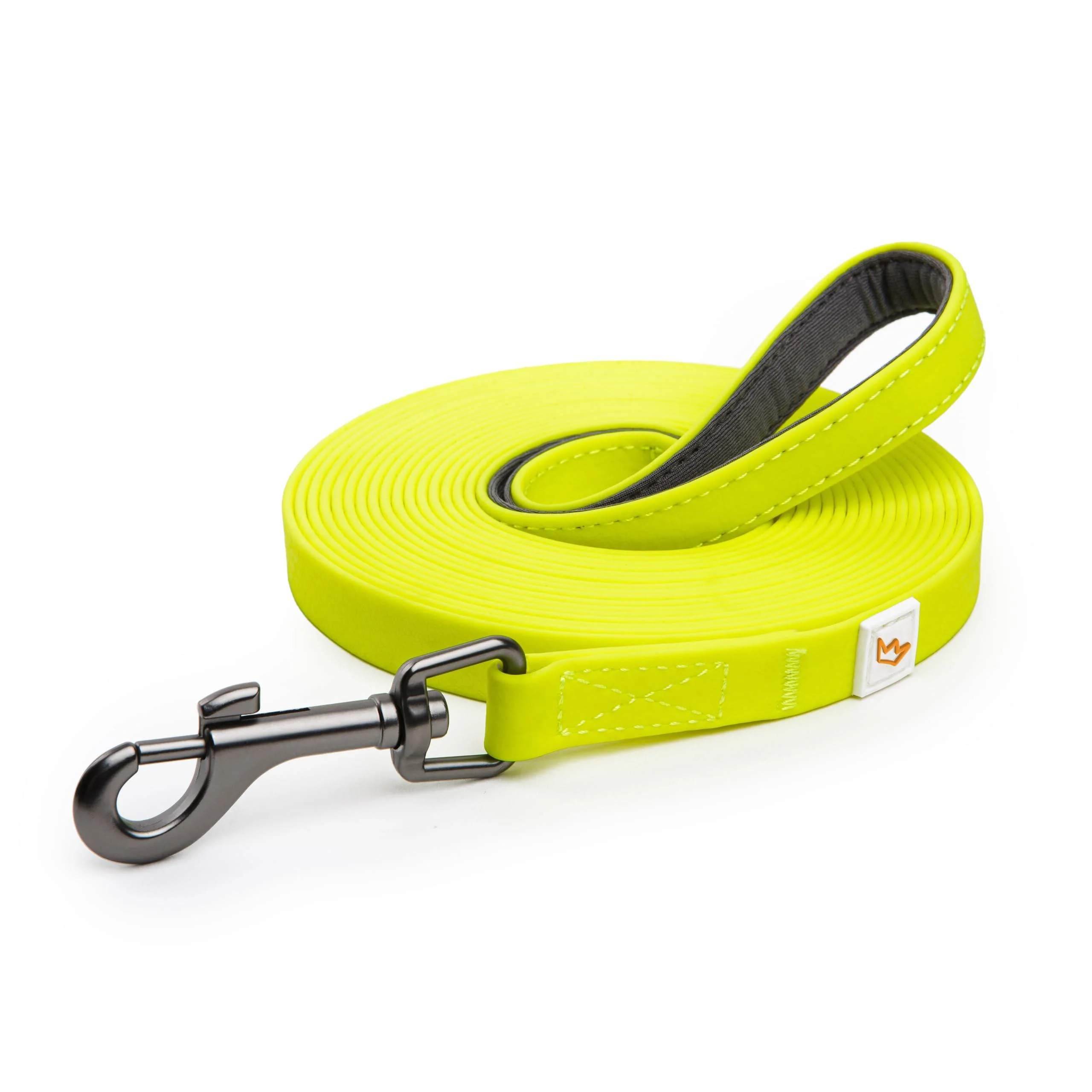 Rudelk nig tow lines for dogs - 5m / 10m - robust & weatherproof dog leash for successful dog training - with grip padding 5m neon yellow