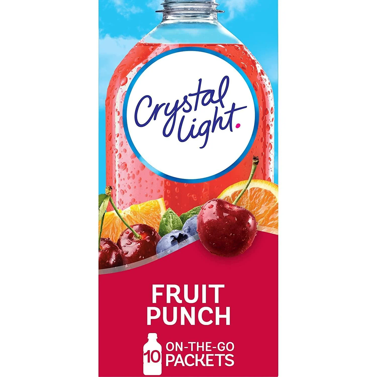 Crystal Light On The Go Fruit Punch Drink Mix, 10-Count Boxes (Pack of 6) fruit-puch 10 Count (Pack of 6)