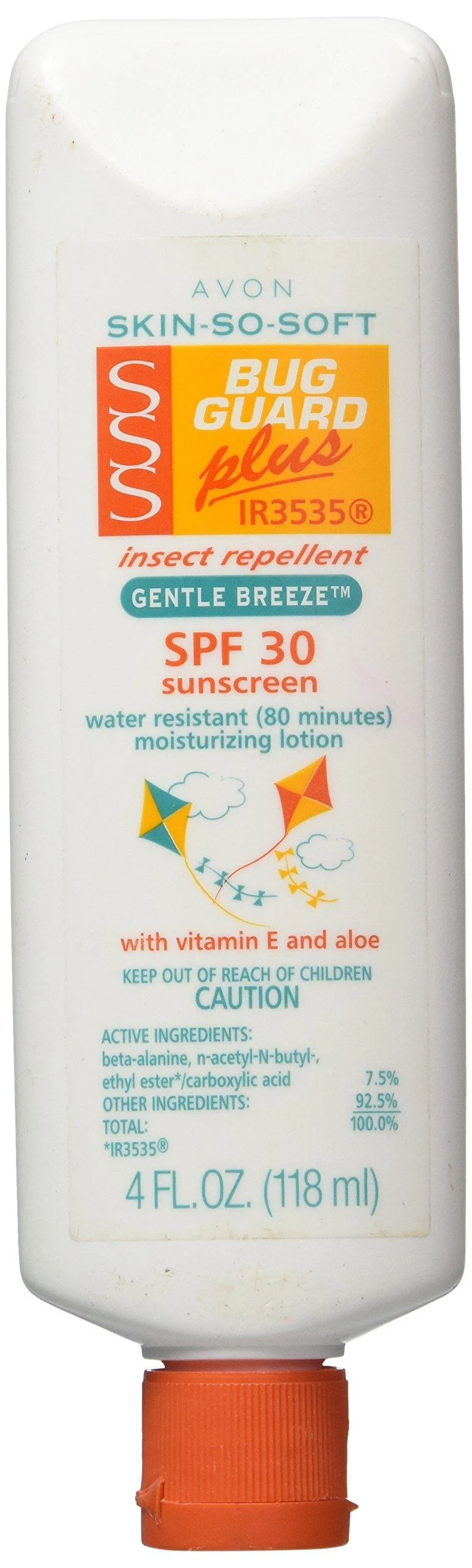 Avon SKIN-SO-SOFT Bug Guard PLUS IR3535 Insect Repellent Moisturizing Lotion - SPF 30 Gentle Breeze, 4 oz