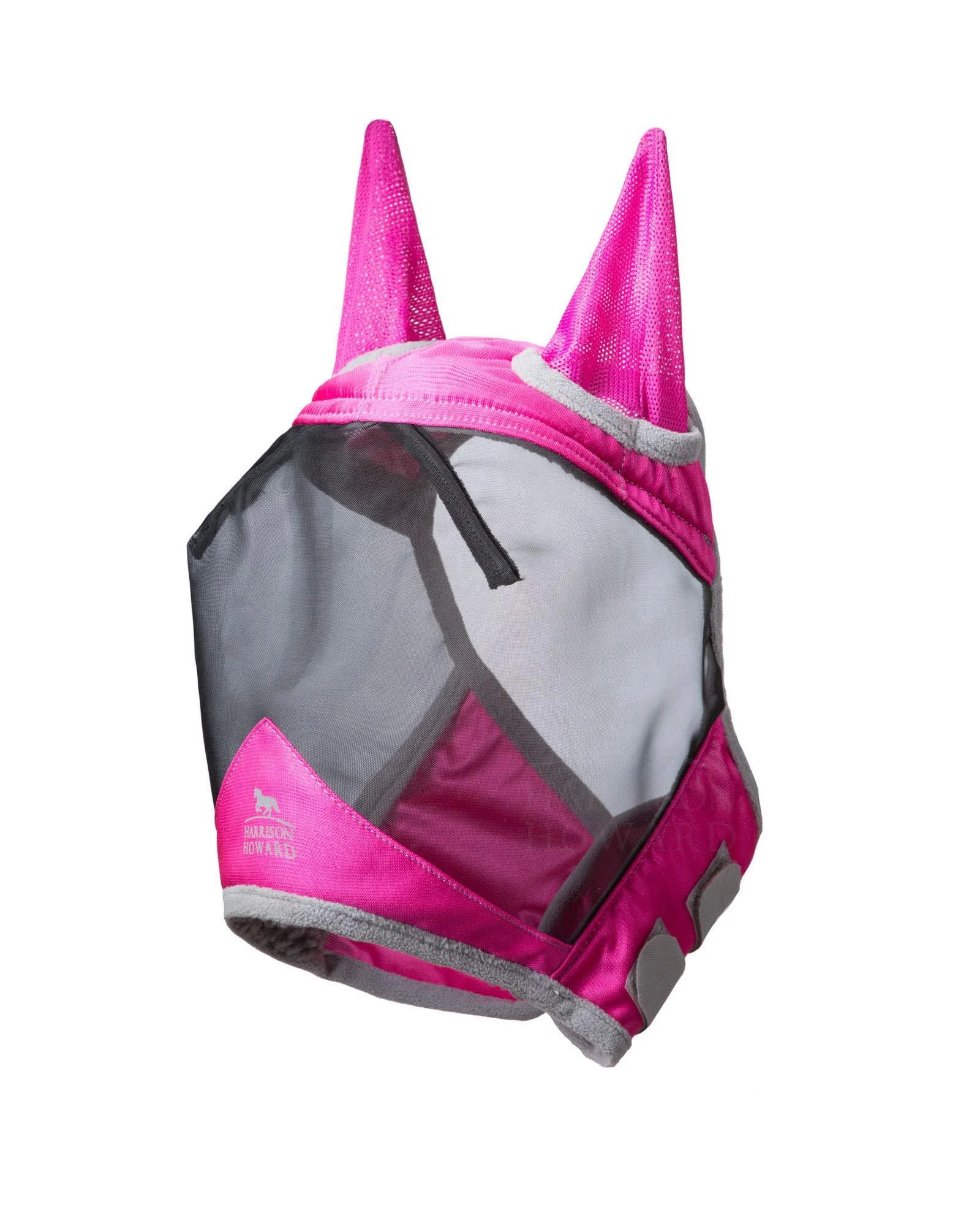 Harrison Howard CareMaster Pro Luminous Horse Fly Mask UV Protection with Ear Protection Pink Coldblood (XL) Coldblood (XL) piano black