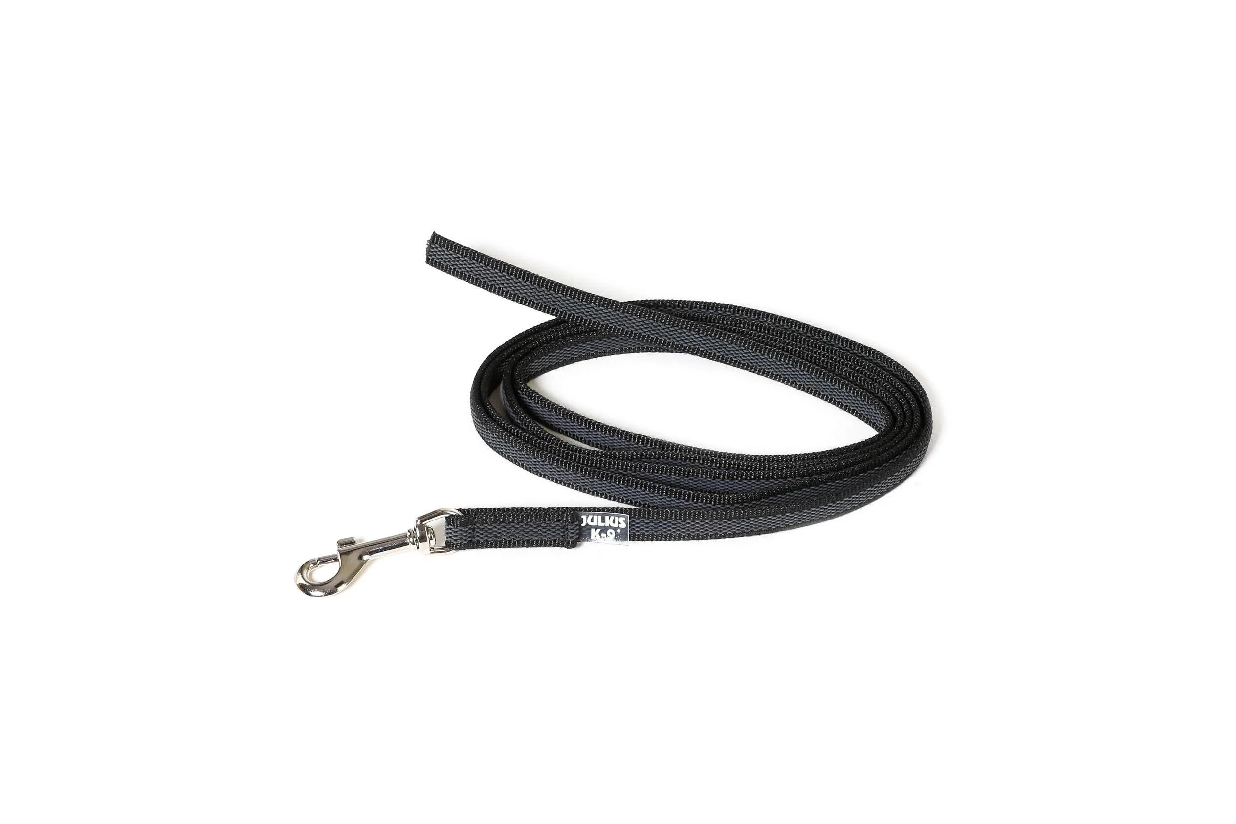 IDC Color & Gray rubberized leash 20 mm x 2 m without loop black-gray Black-gray 20 mm x 2 m (without loop)
