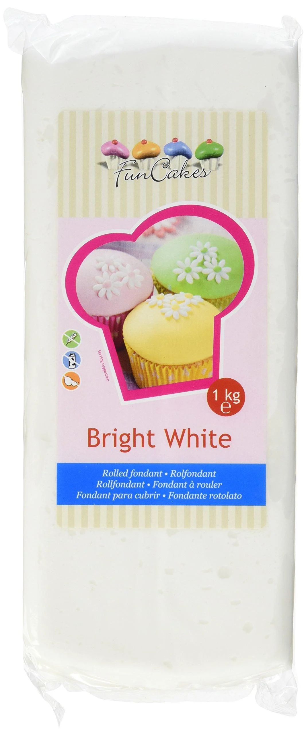 FunCakes Fondant light white vanilla 1 pack (1 x 1 kg) Vanilla White