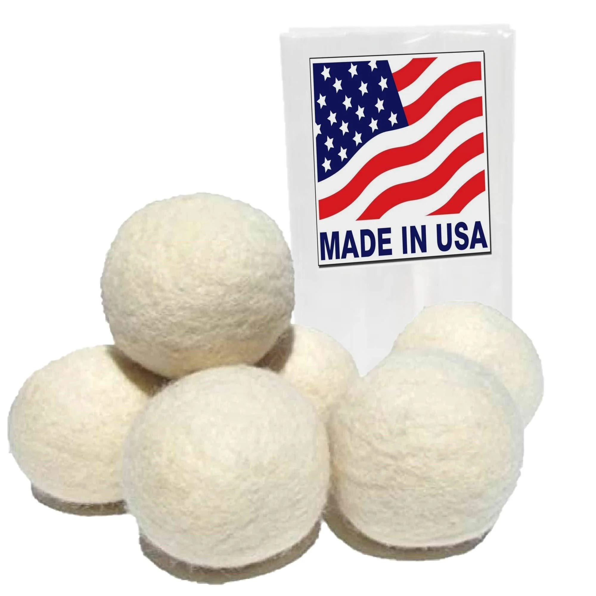 6 Eco-Friendly Wool Dryer Balls -Set of Six 100% Handmade Natural and Unscented