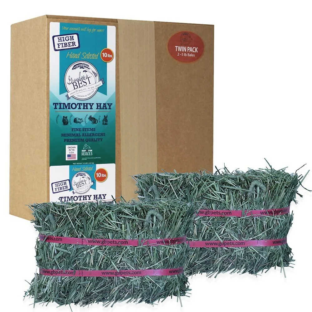 Grandpa's Best Timothy Hay Bale 10 Pound (Pack of 1)